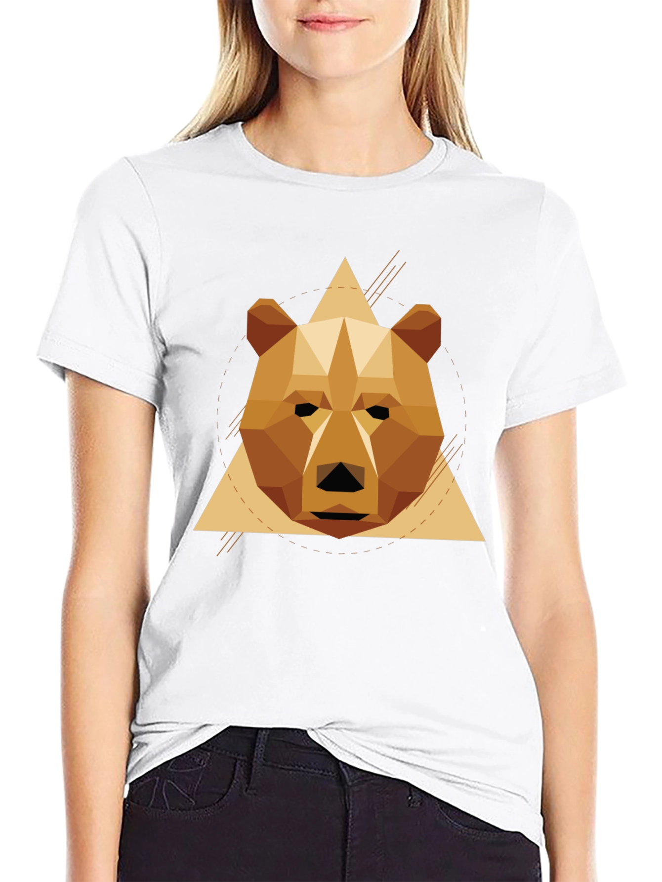 Geometric Bear T-Shirt - Stylish Graphic Tee