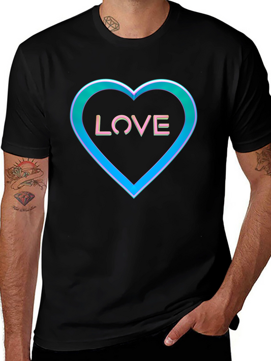 Love Heart Graphic Tee - Black