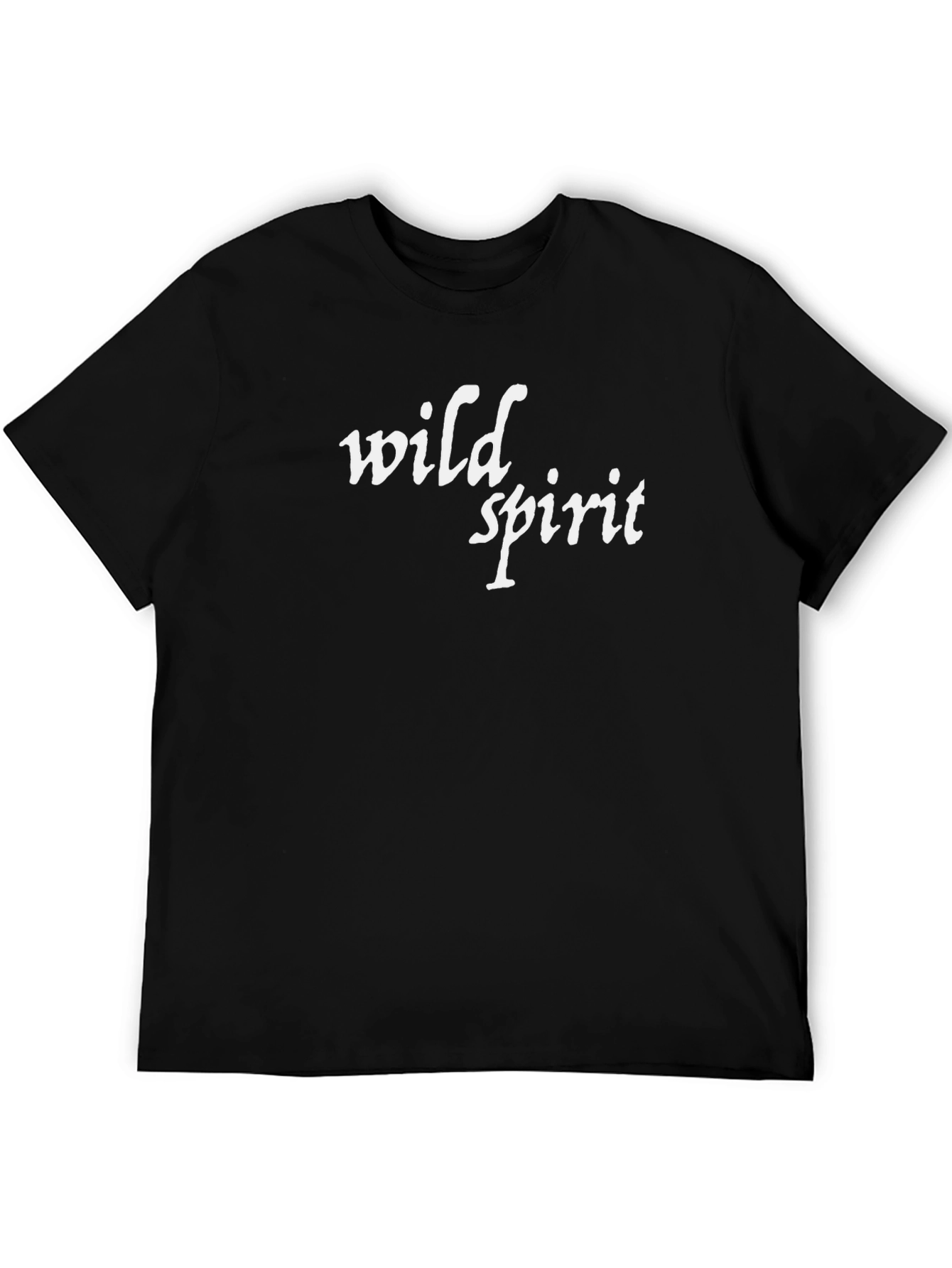 Wild Spirit Black Graphic T-Shirt