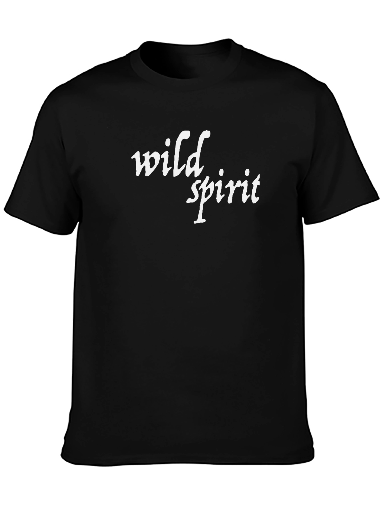 Wild Spirit Black Graphic T-Shirt