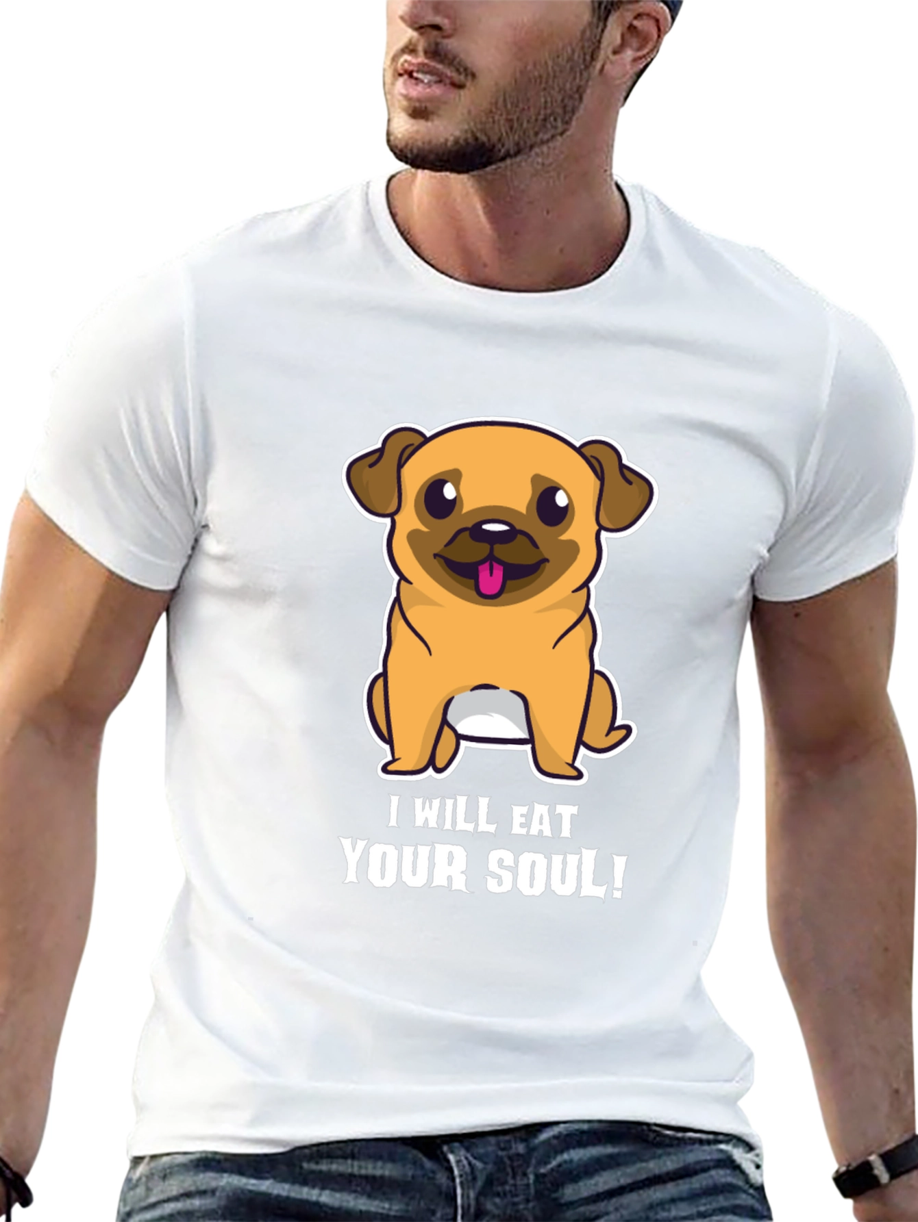 Eat Your Soul Pug T-Shirt - Funny Dog Tee