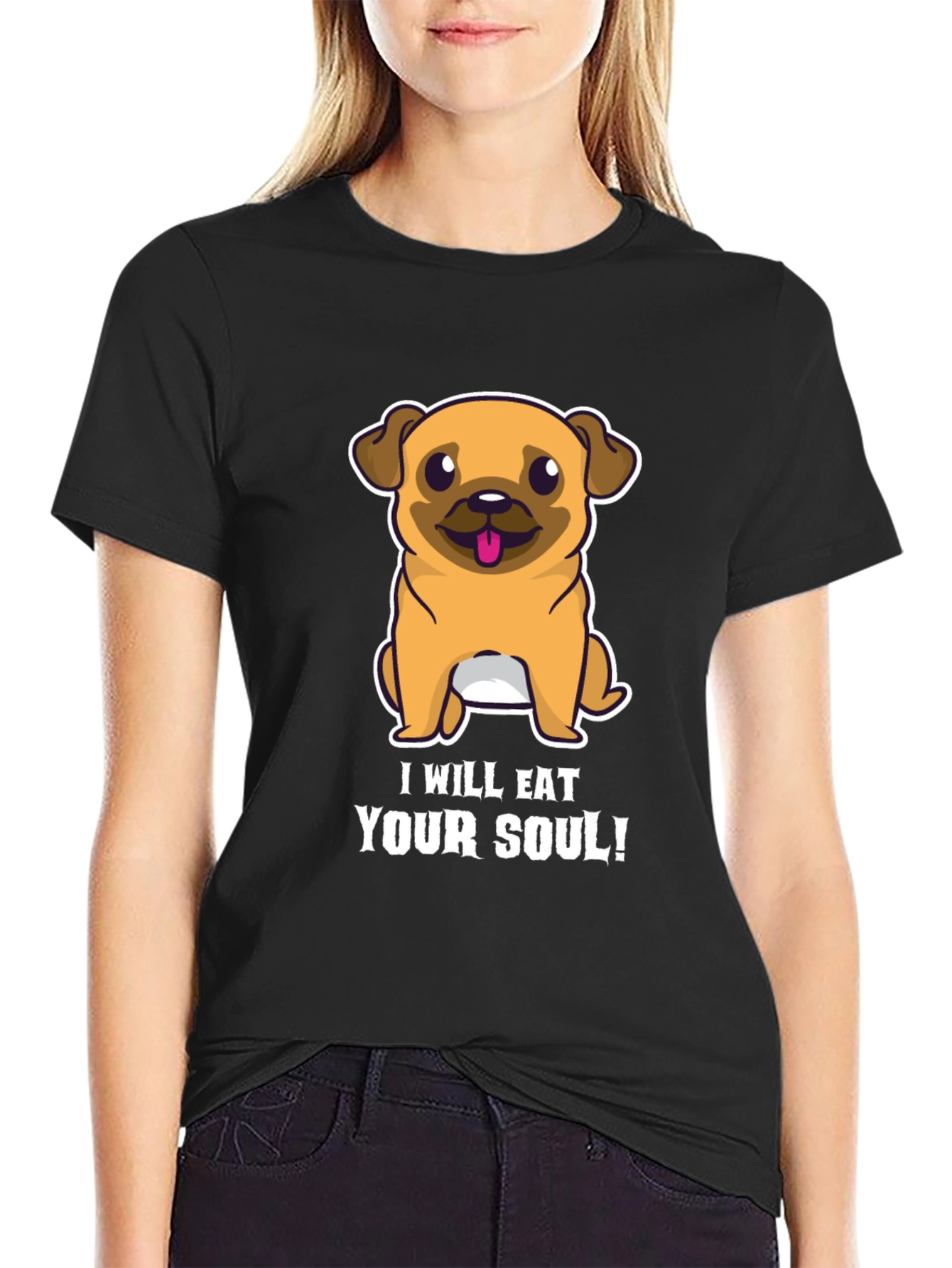 Eat Your Soul Pug T-Shirt - Funny Dog Tee
