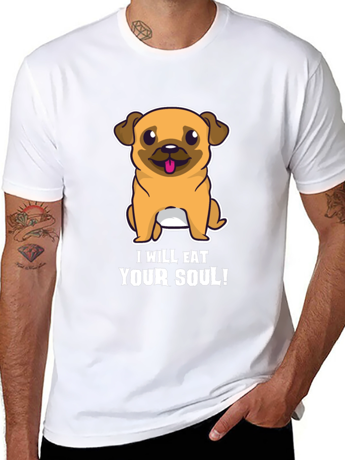Eat Your Soul Pug T-Shirt - Funny Dog Tee