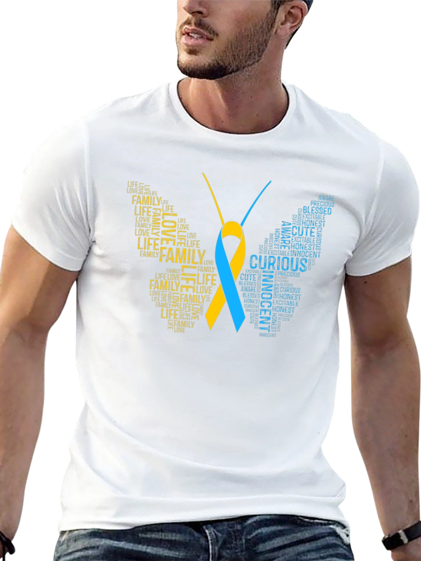 Down Syndrome Awareness Butterfly T-Shirt