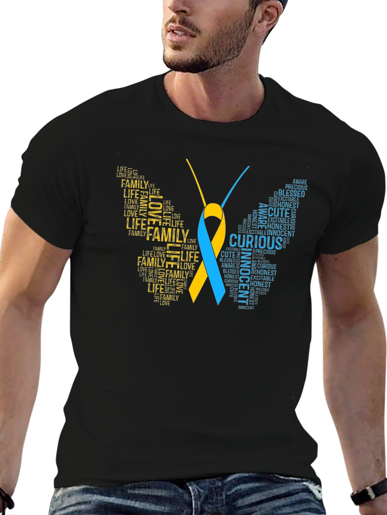 Down Syndrome Awareness Butterfly T-Shirt