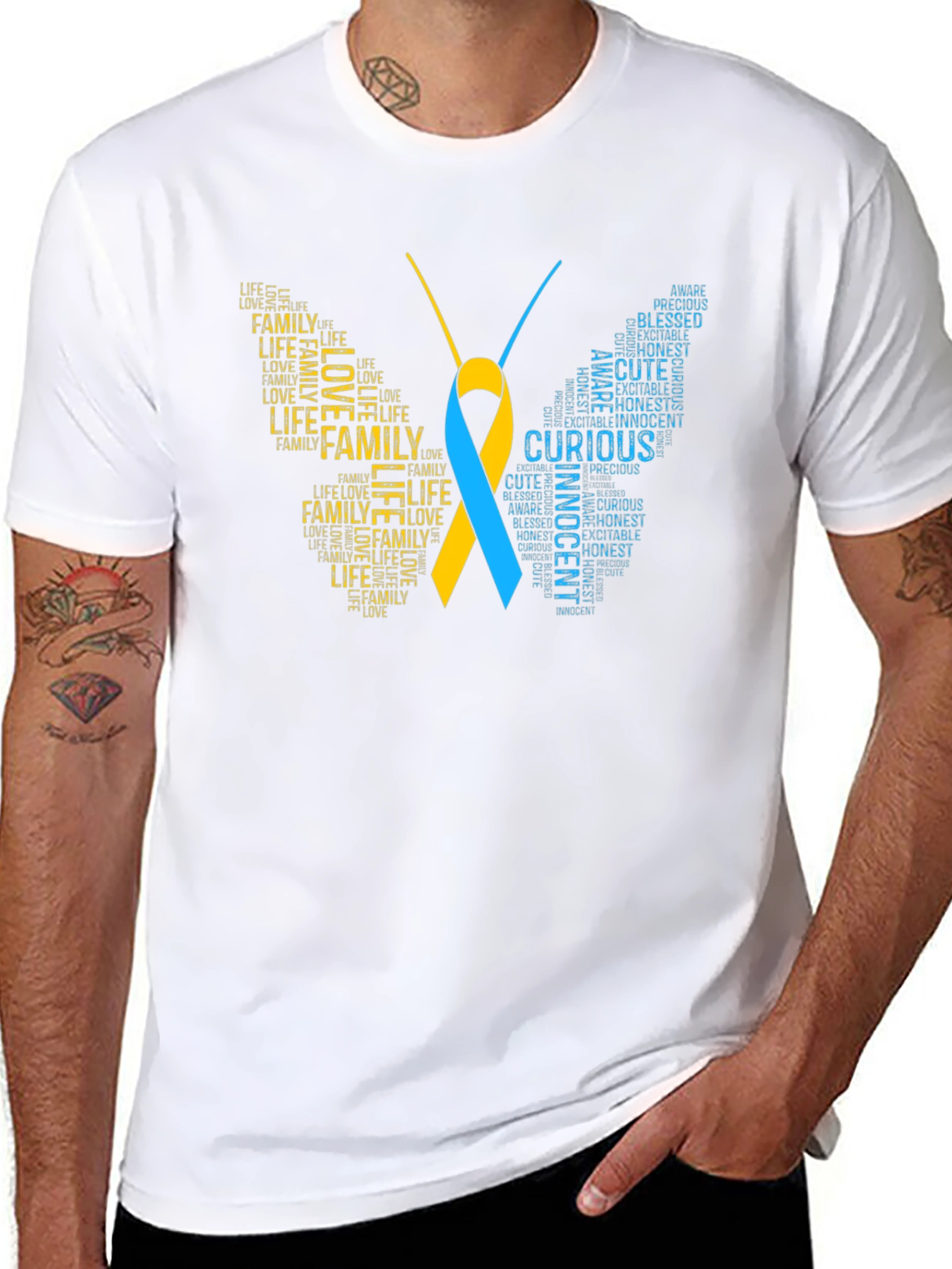 Down Syndrome Awareness Butterfly T-Shirt