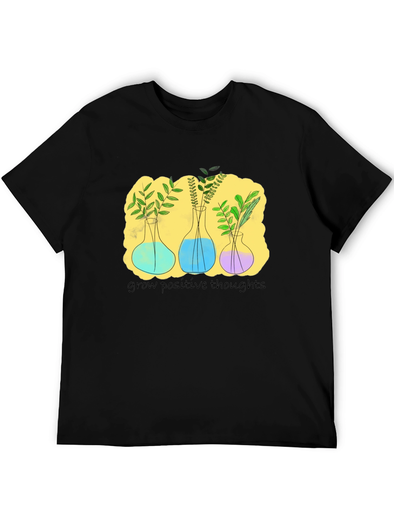 Botanical Beaker T-Shirt - Grow Positive Thoughts