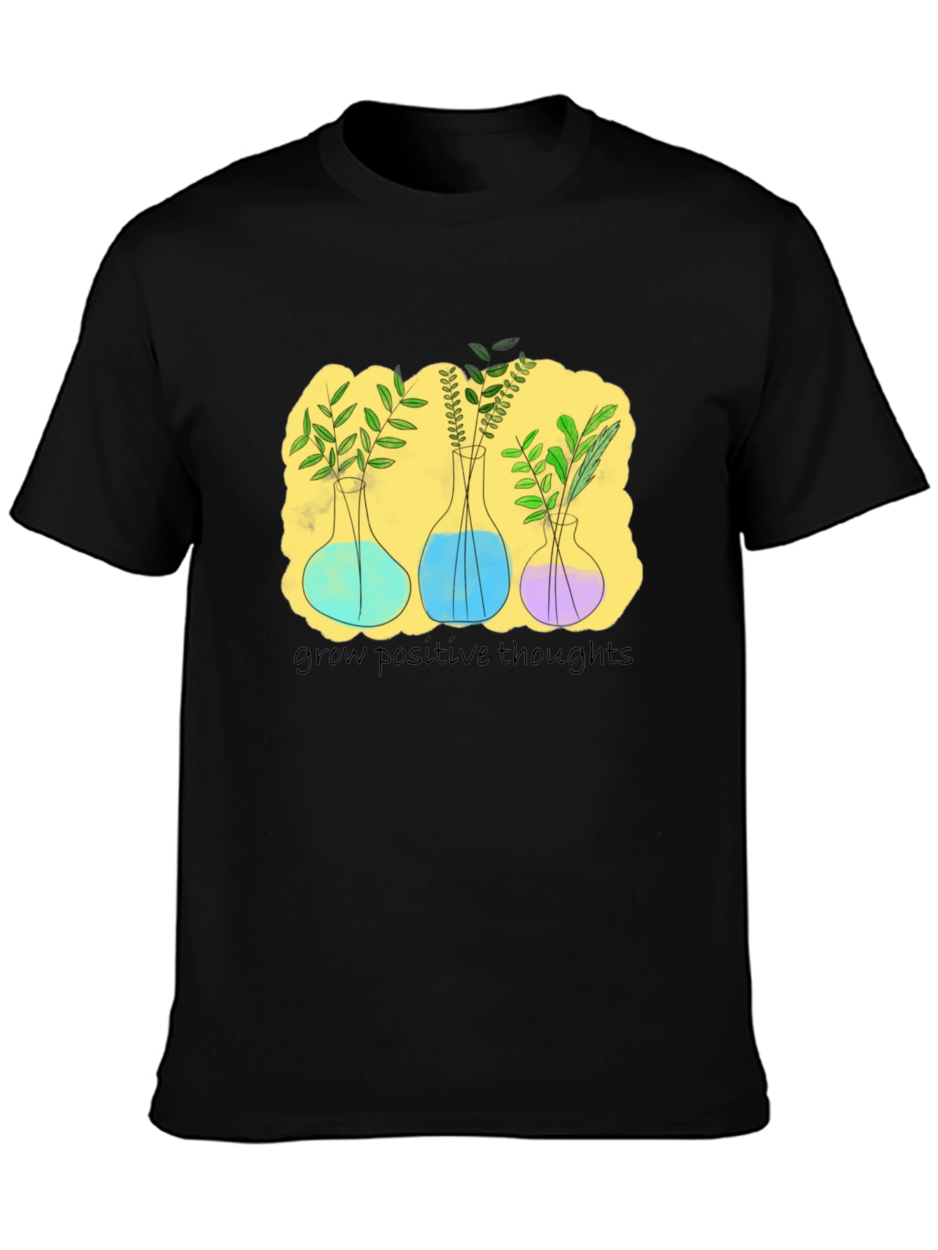 Botanical Beaker T-Shirt - Grow Positive Thoughts