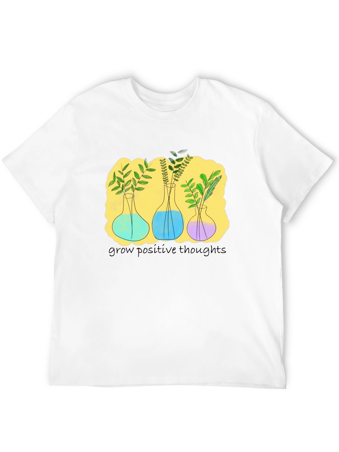 Botanical Beaker T-Shirt - Grow Positive Thoughts
