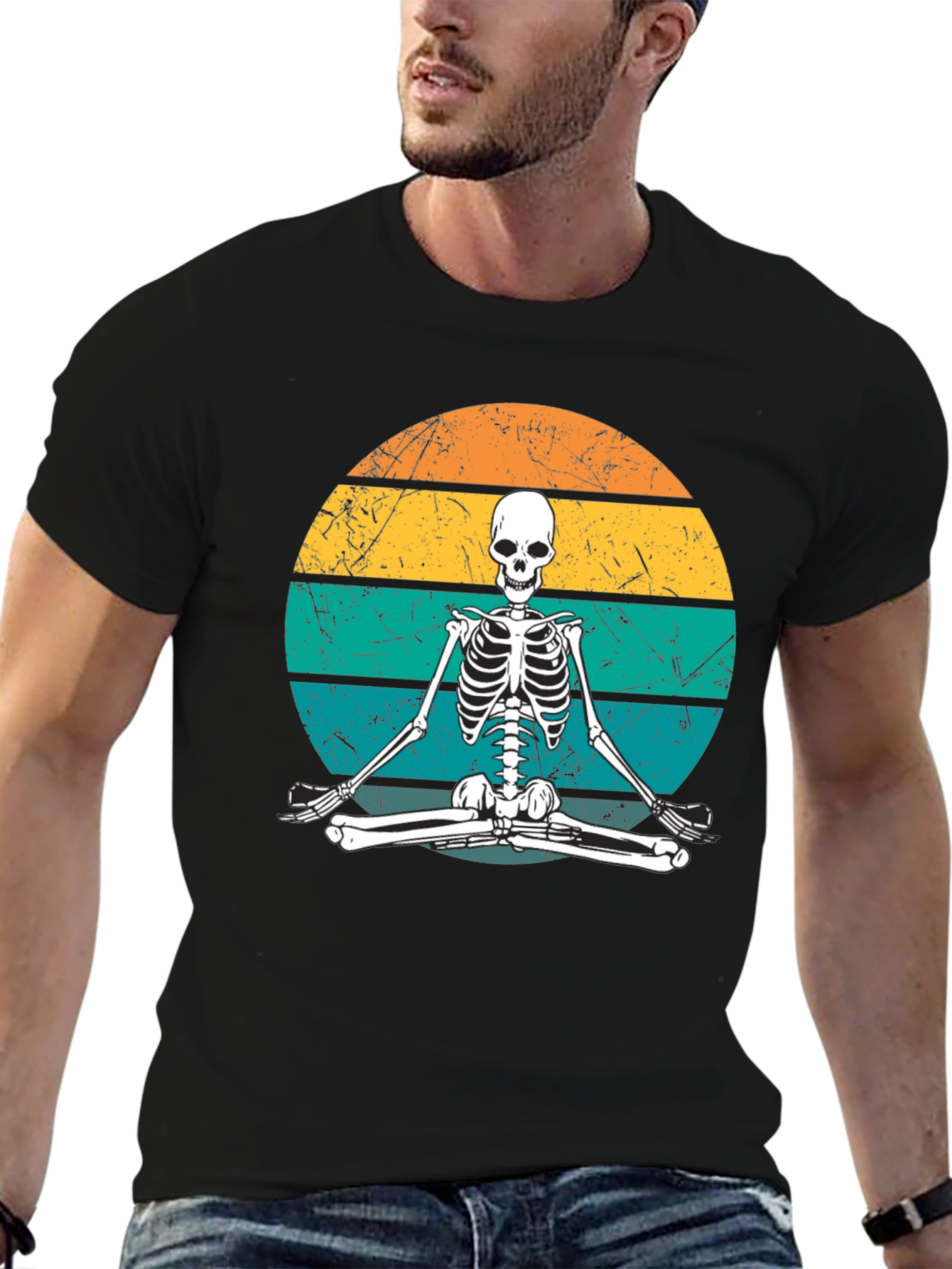 Yoga Skeleton Retro T-Shirt