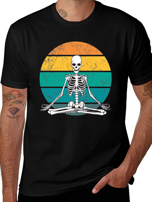 Yoga Skeleton Retro T-Shirt