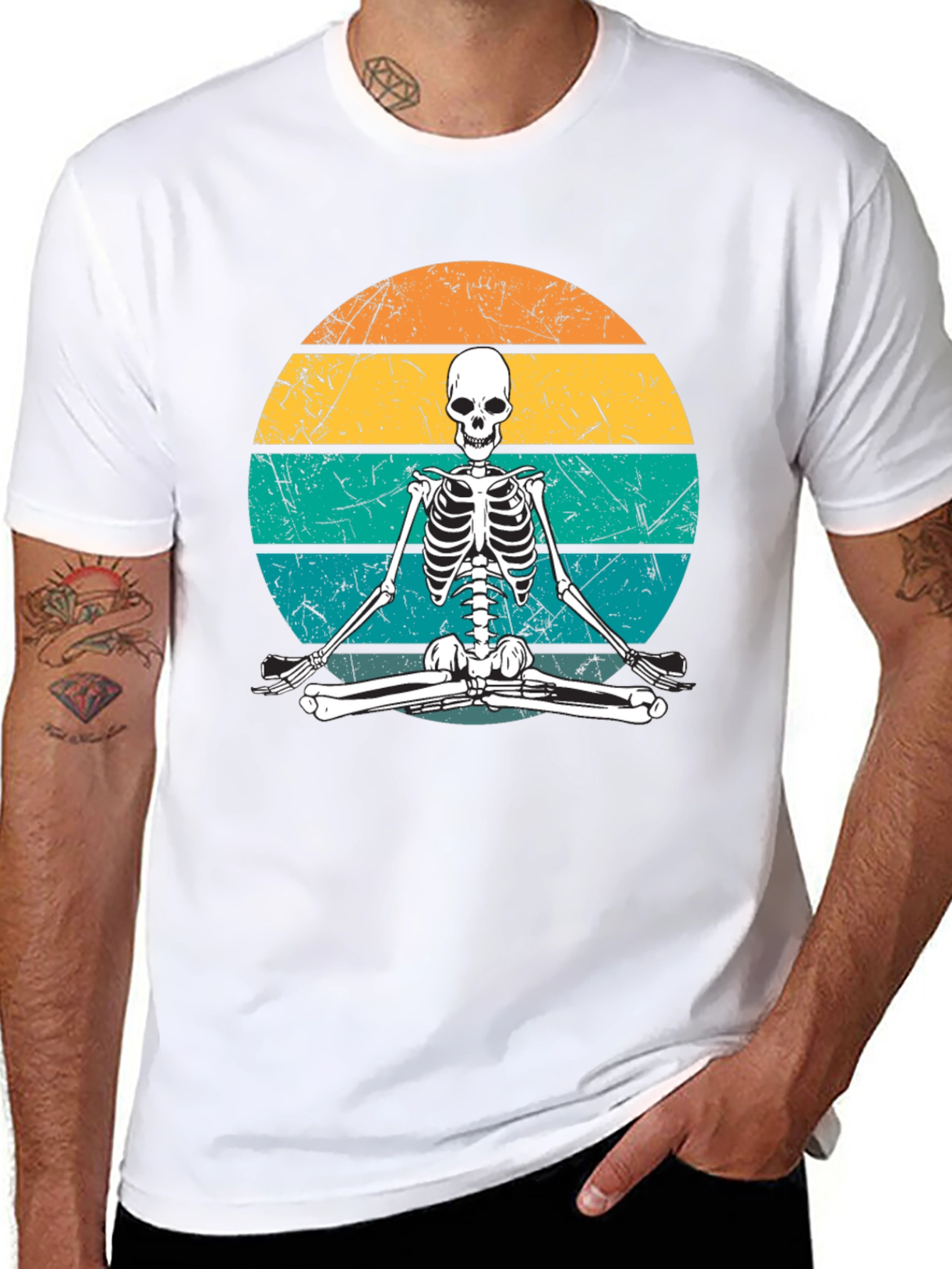 Yoga Skeleton Retro T-Shirt