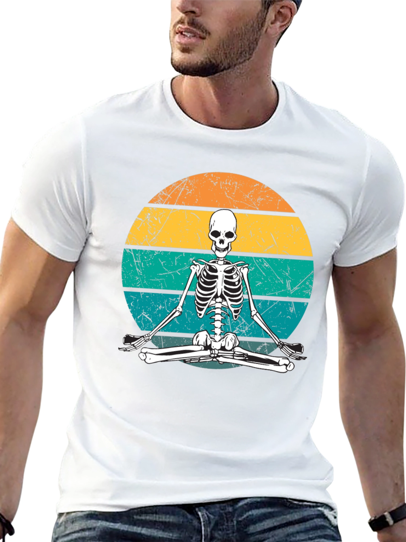 Yoga Skeleton Retro T-Shirt