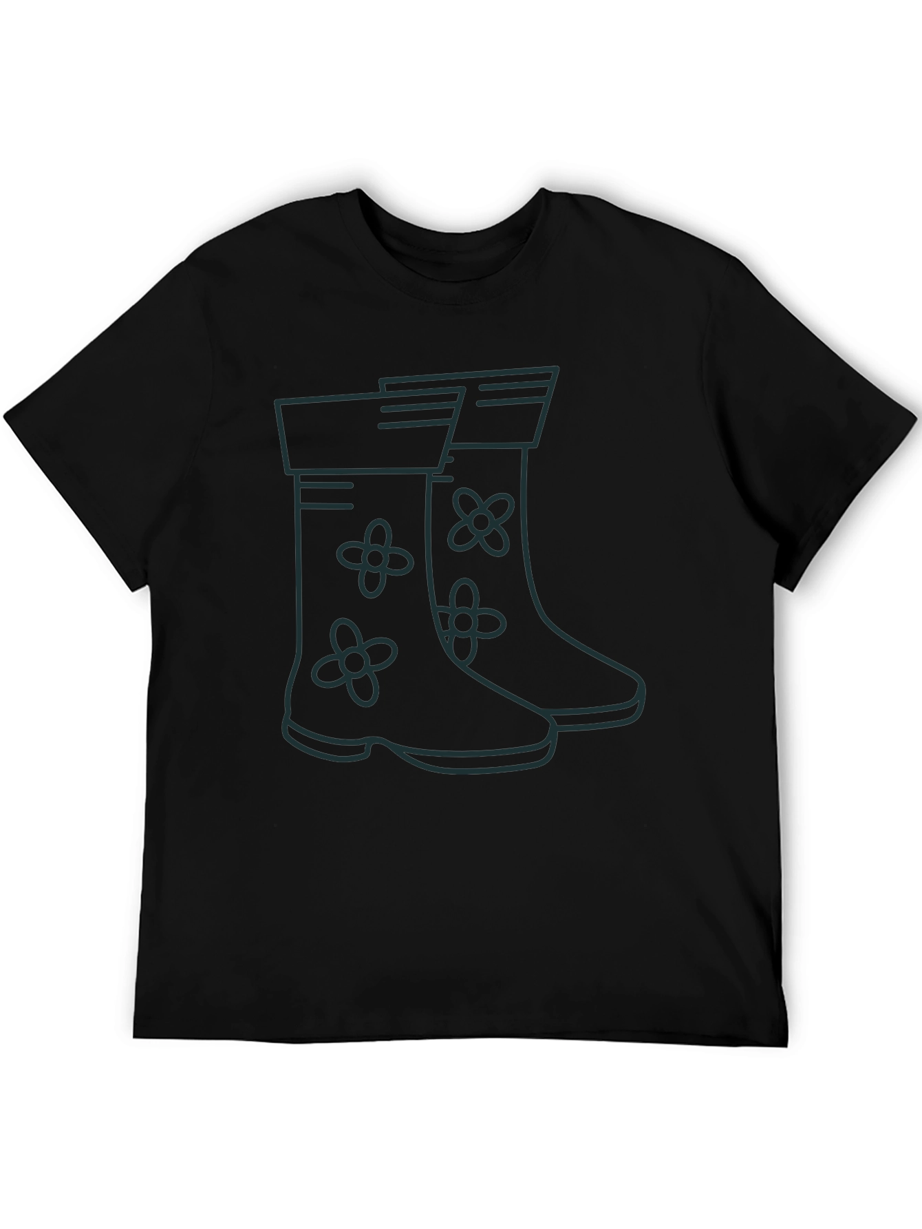 Rain Boot Graphic Tee - Black Unisex T-Shirt