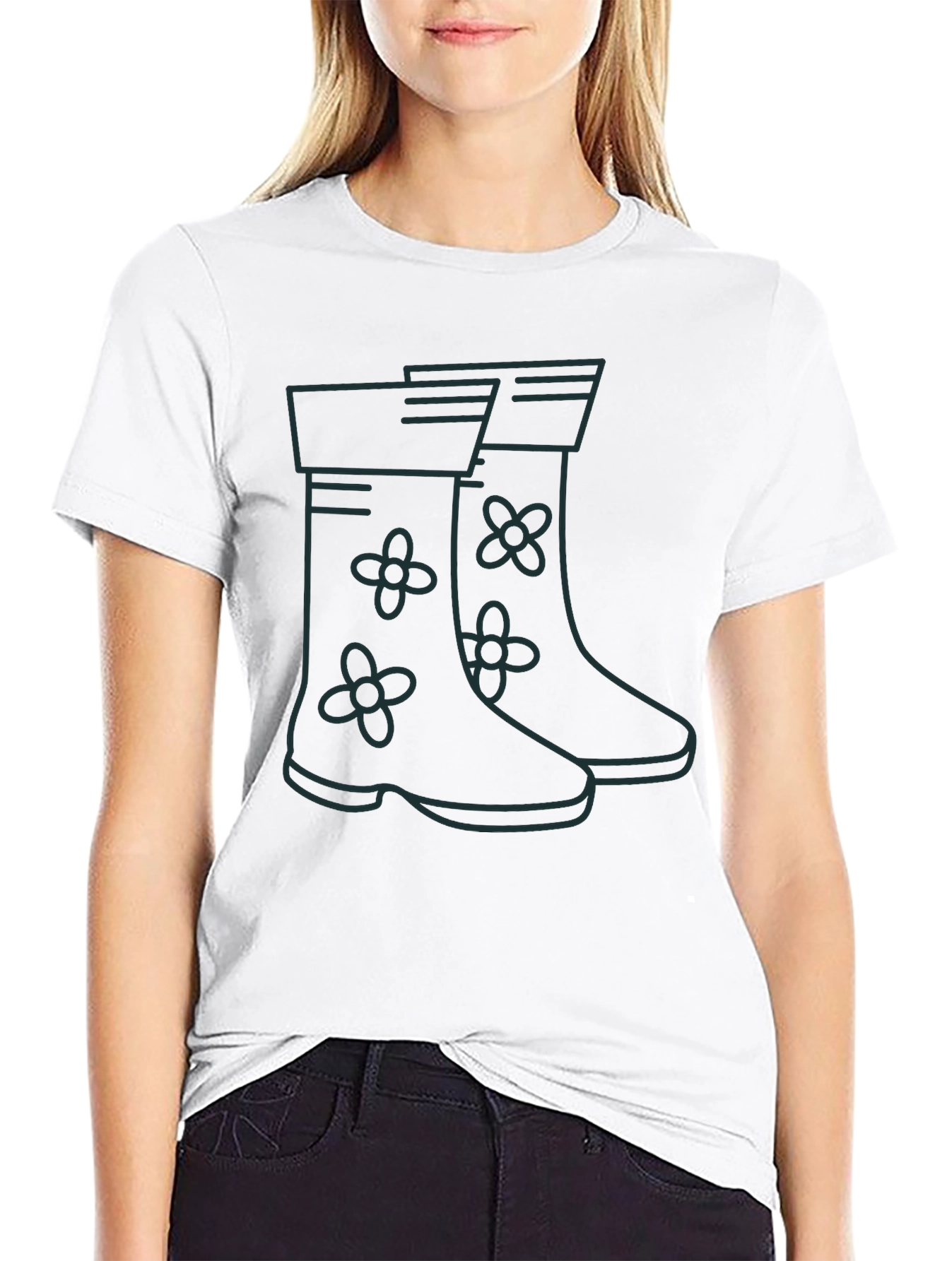 Rain Boot Graphic Tee - Black Unisex T-Shirt
