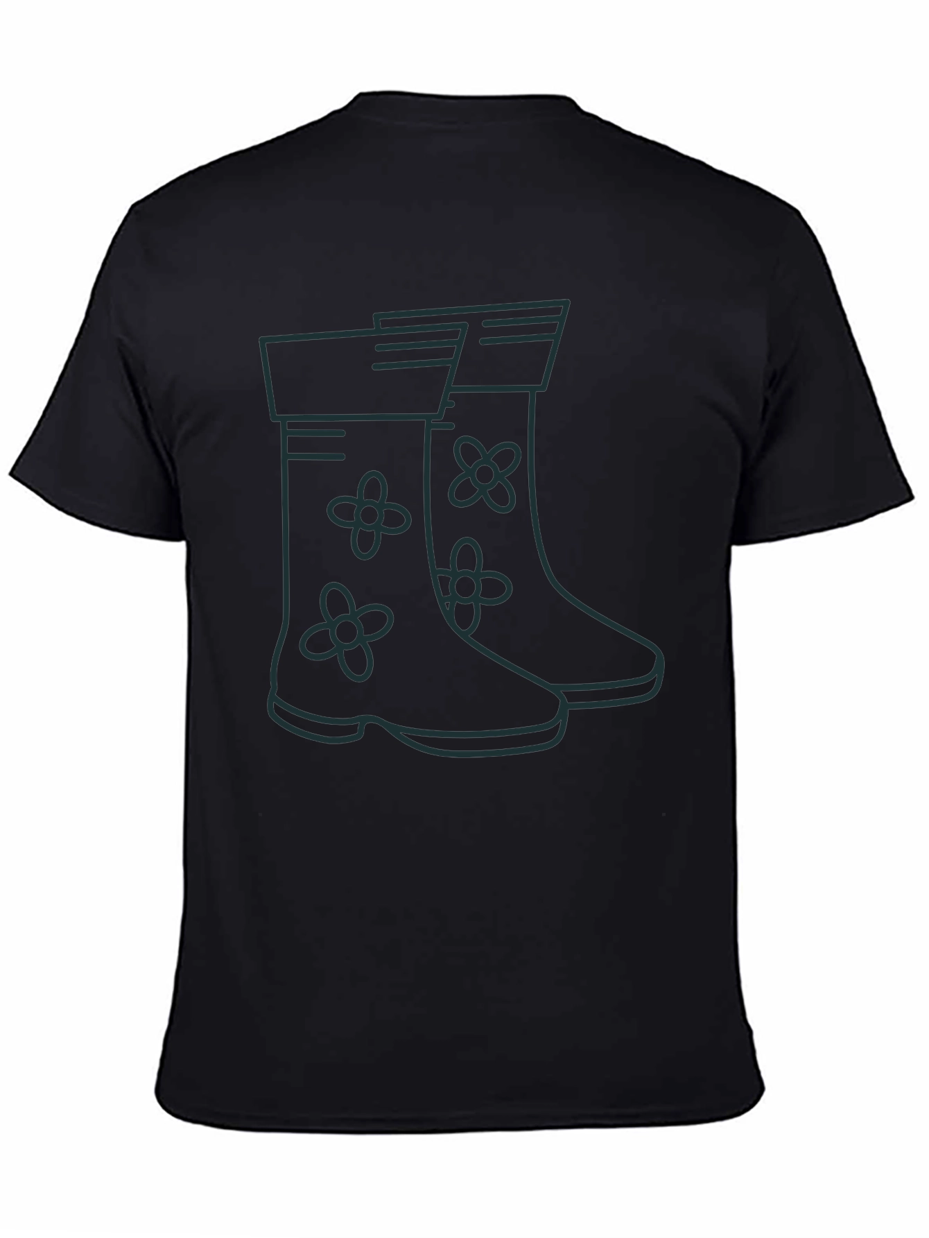 Rain Boot Graphic Tee - Black Unisex T-Shirt