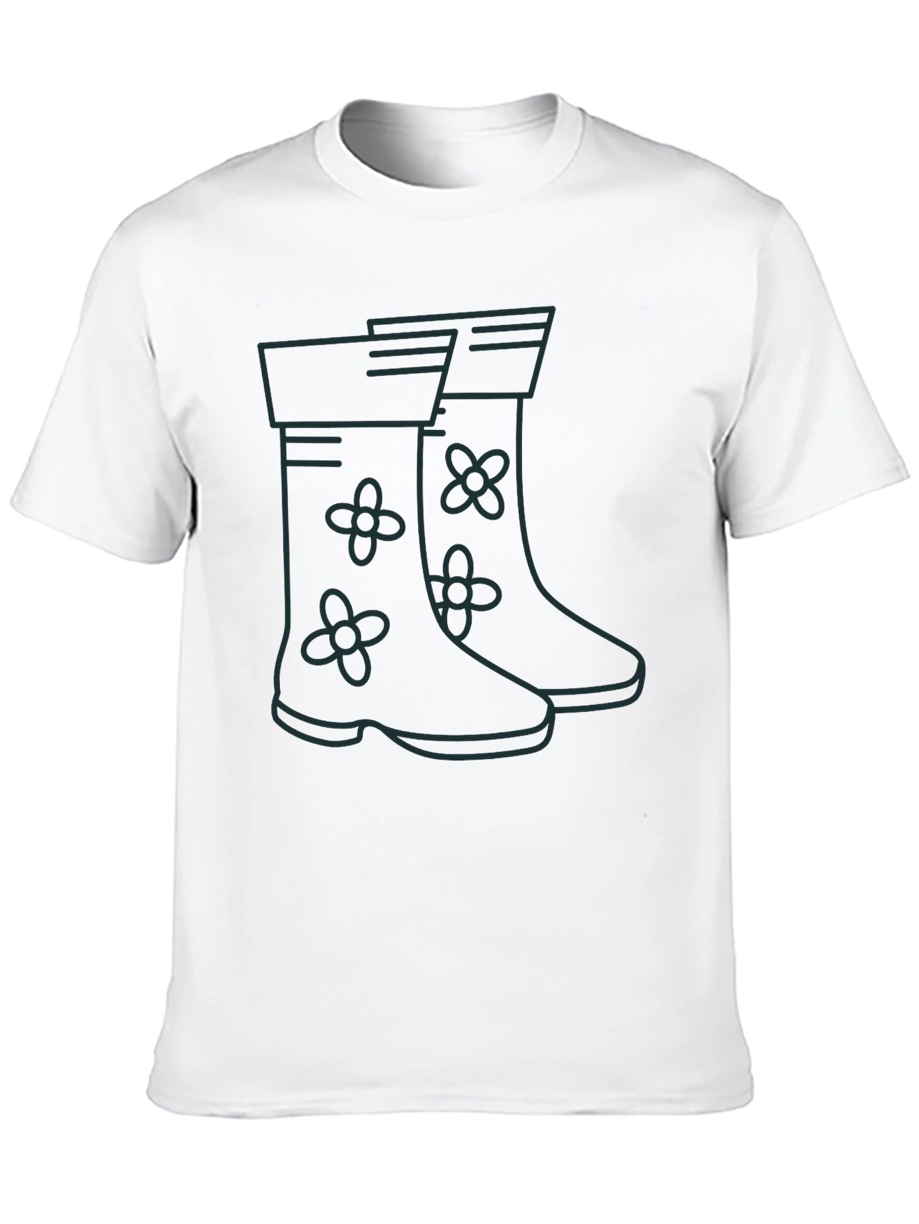 Rain Boot Graphic Tee - Black Unisex T-Shirt