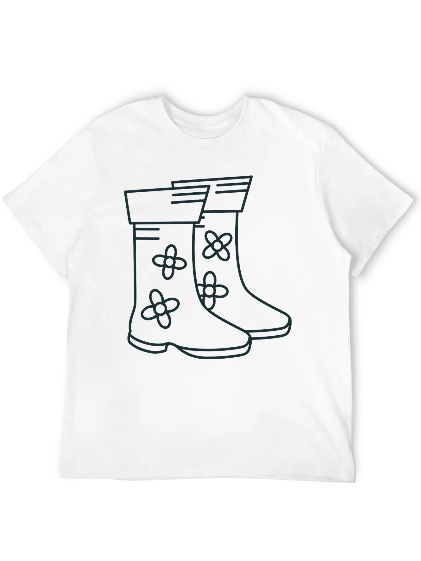 Rain Boot Graphic Tee - Black Unisex T-Shirt