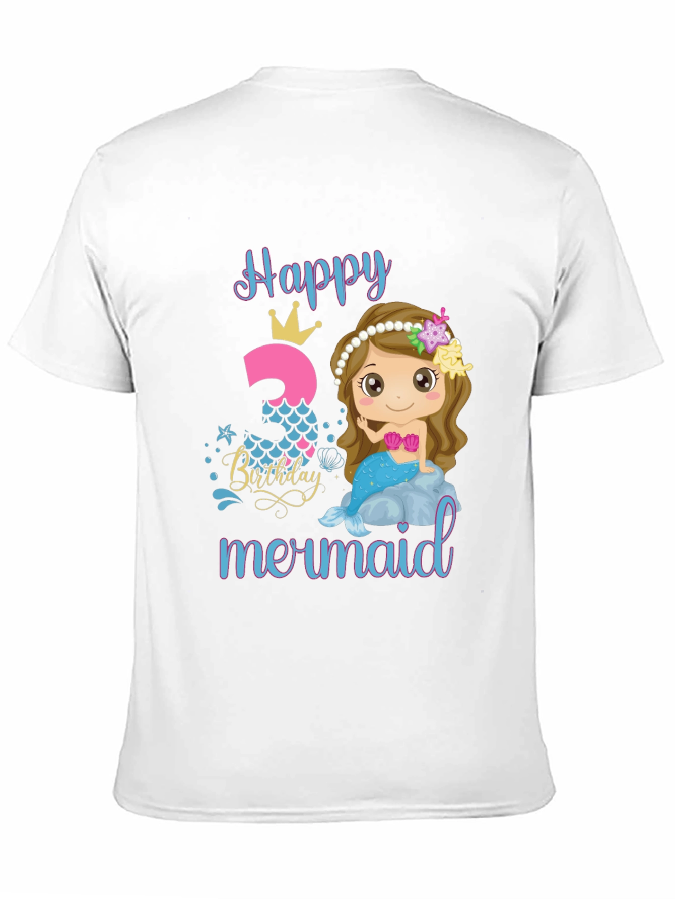 Happy 3rd Birthday Mermaid T-Shirt