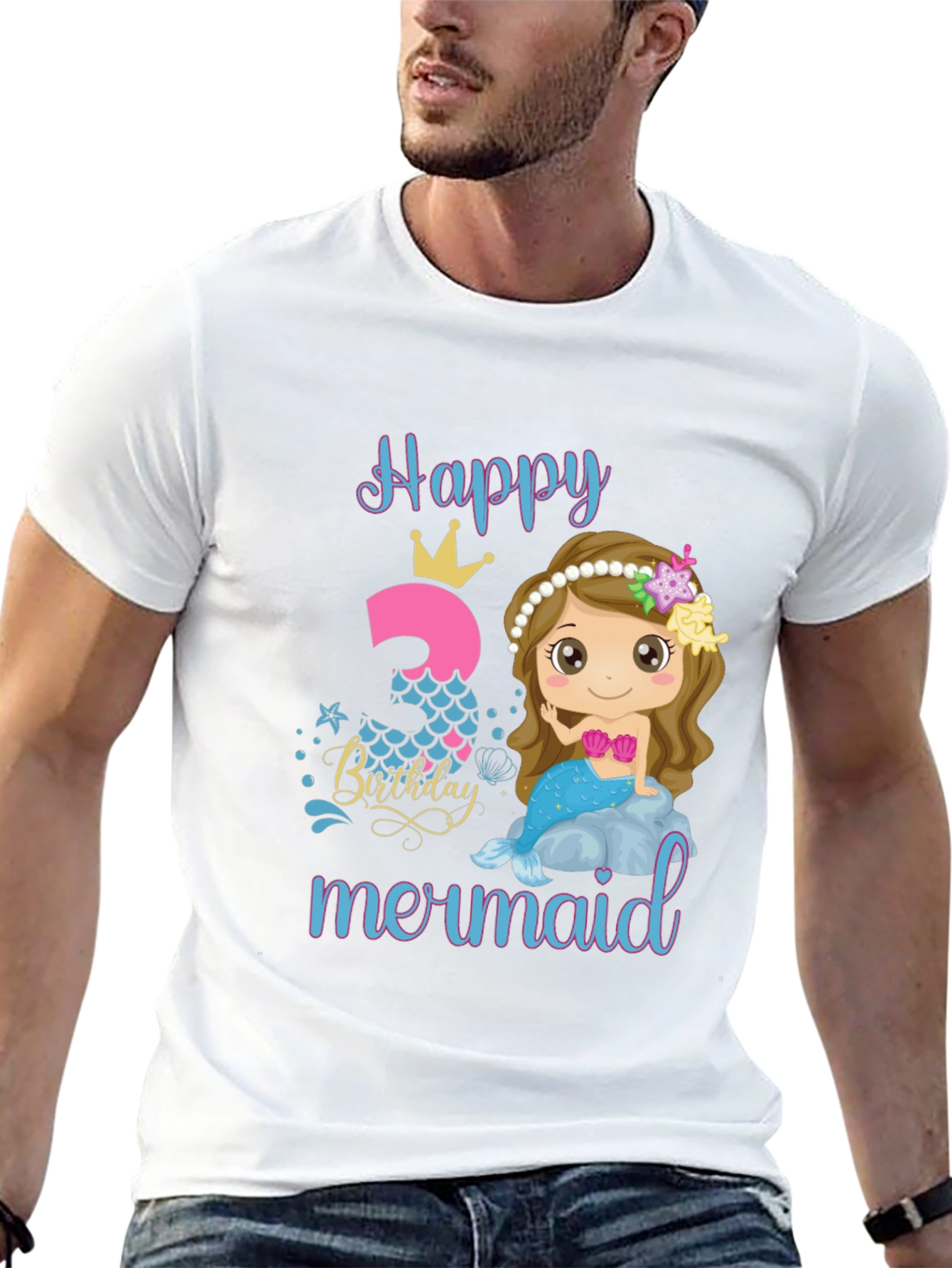 Happy 3rd Birthday Mermaid T-Shirt