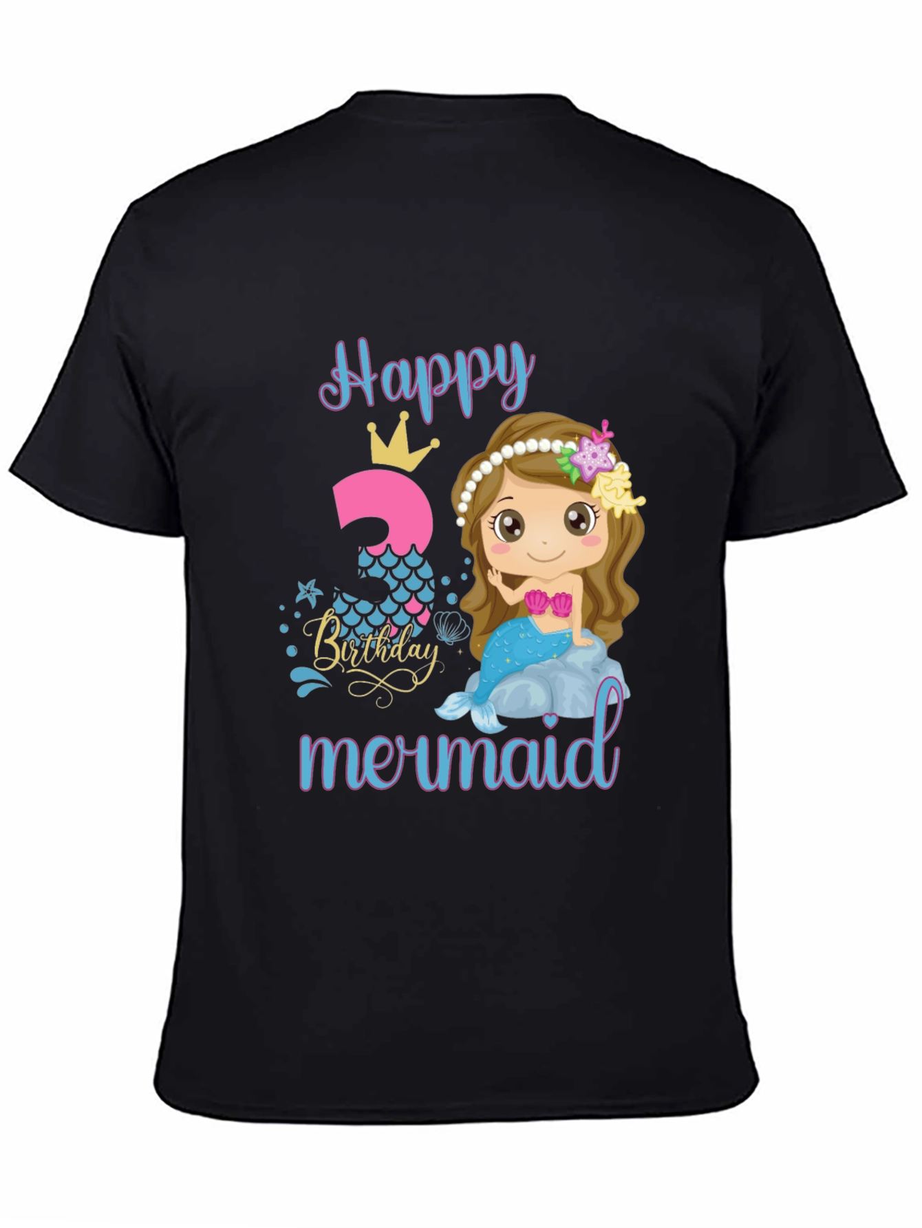 Happy 3rd Birthday Mermaid T-Shirt