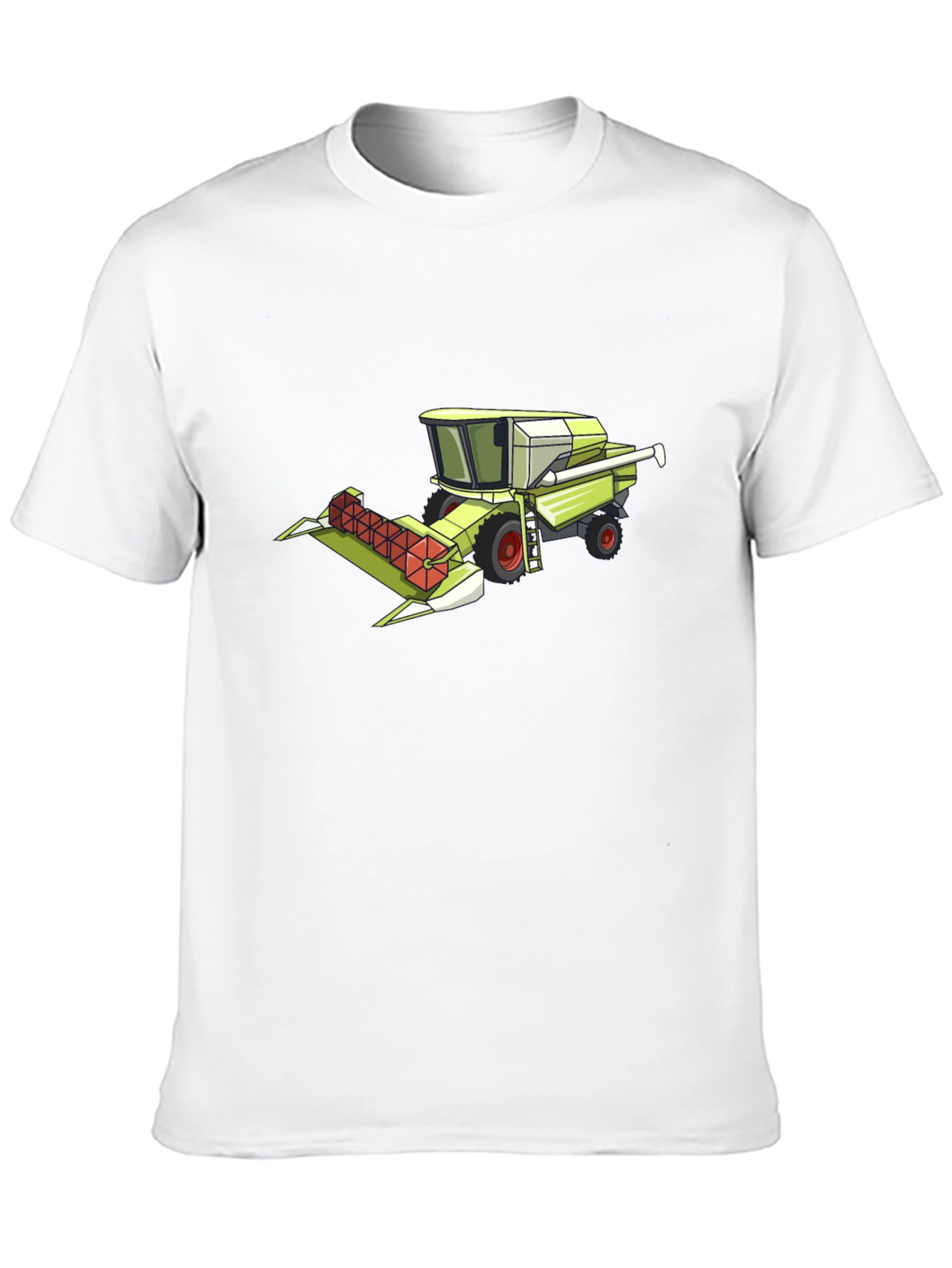 Combine Harvester Graphic Tee - Black Cotton Shirt
