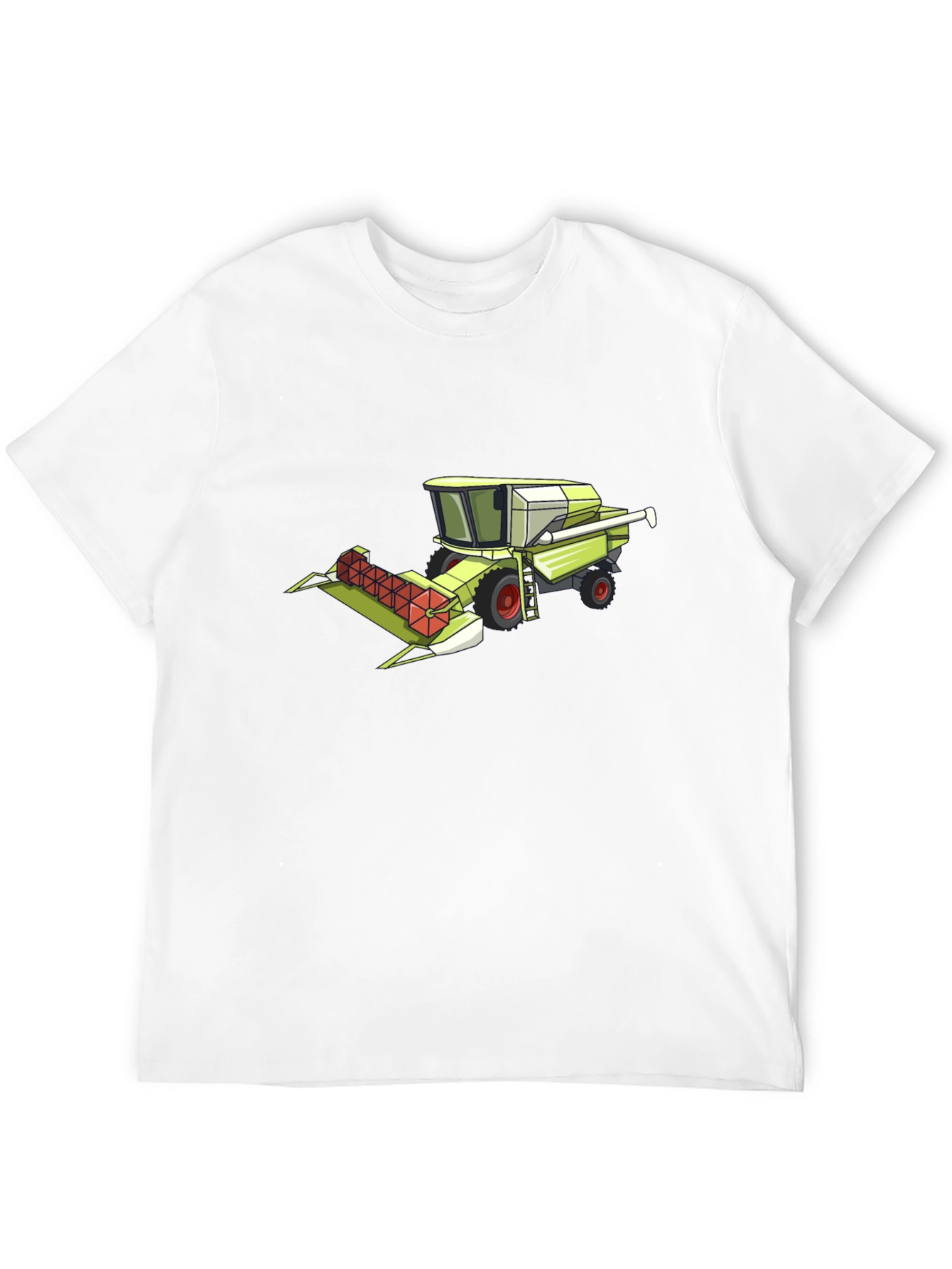 Combine Harvester Graphic Tee - Black Cotton Shirt