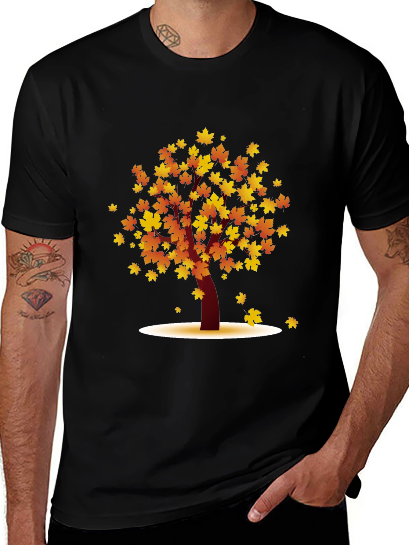 Autumn Tree Graphic T-Shirt - Stylish Fall Design