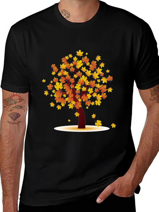 Autumn Tree Graphic T-Shirt - Stylish Fall Design