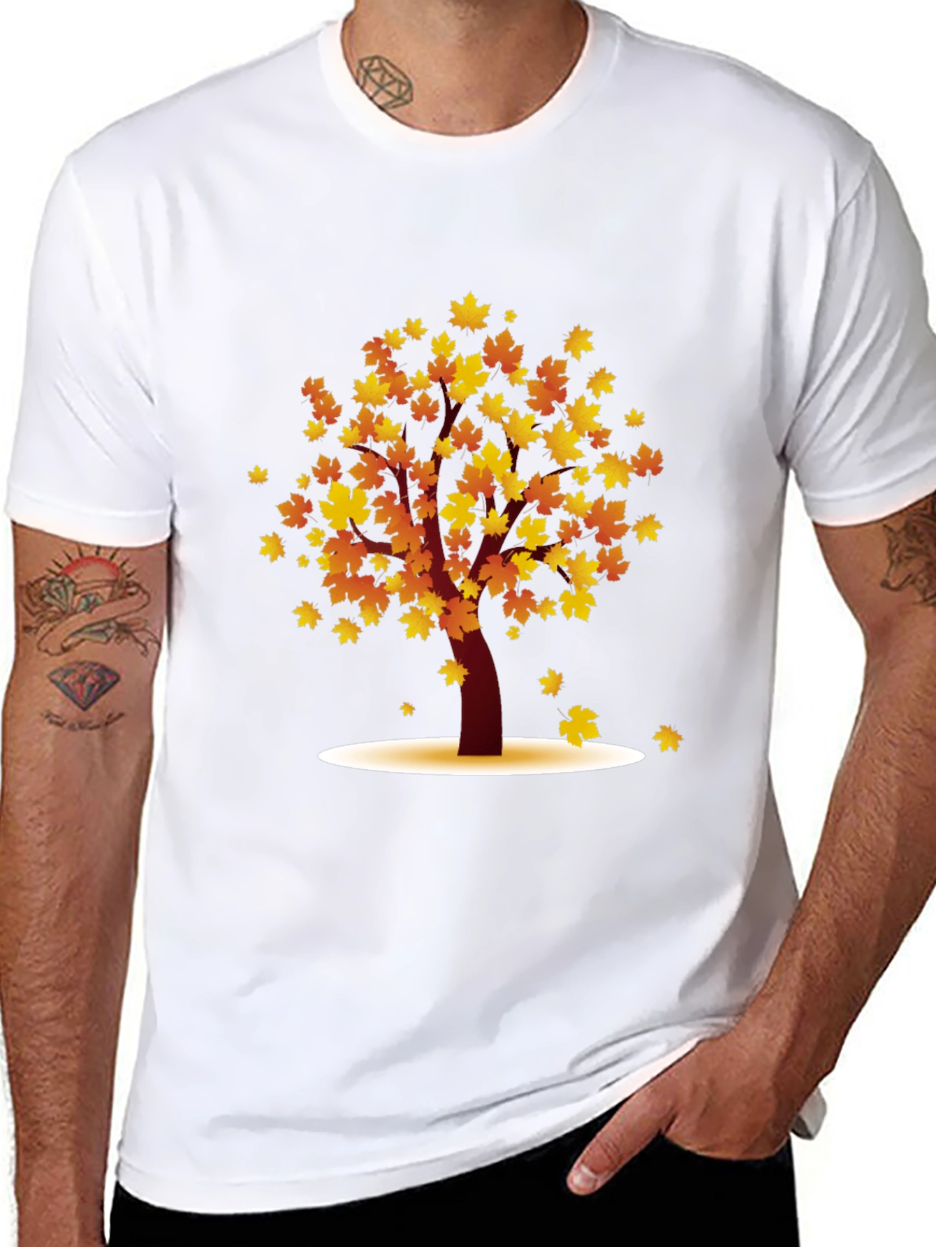 Autumn Tree Graphic T-Shirt - Stylish Fall Design