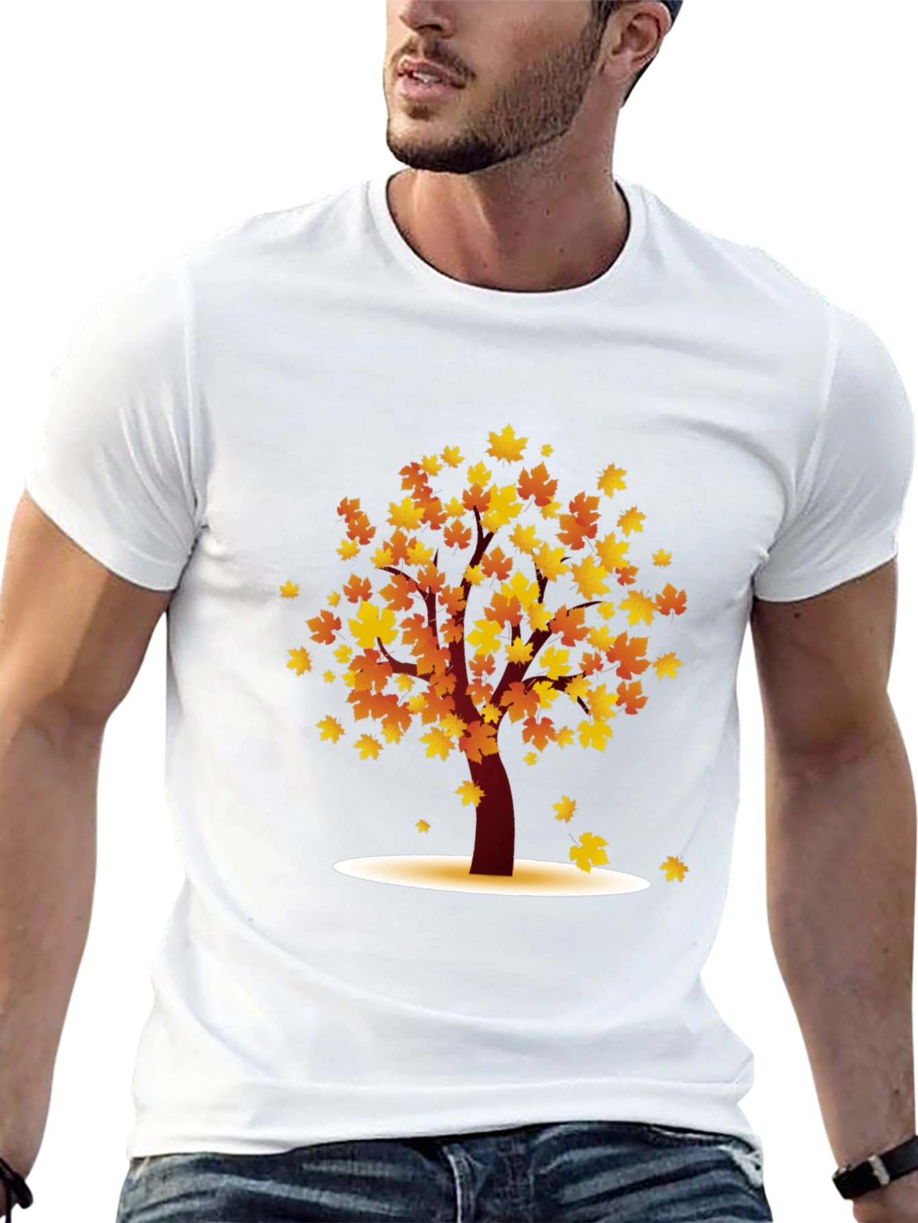 Autumn Tree Graphic T-Shirt - Stylish Fall Design
