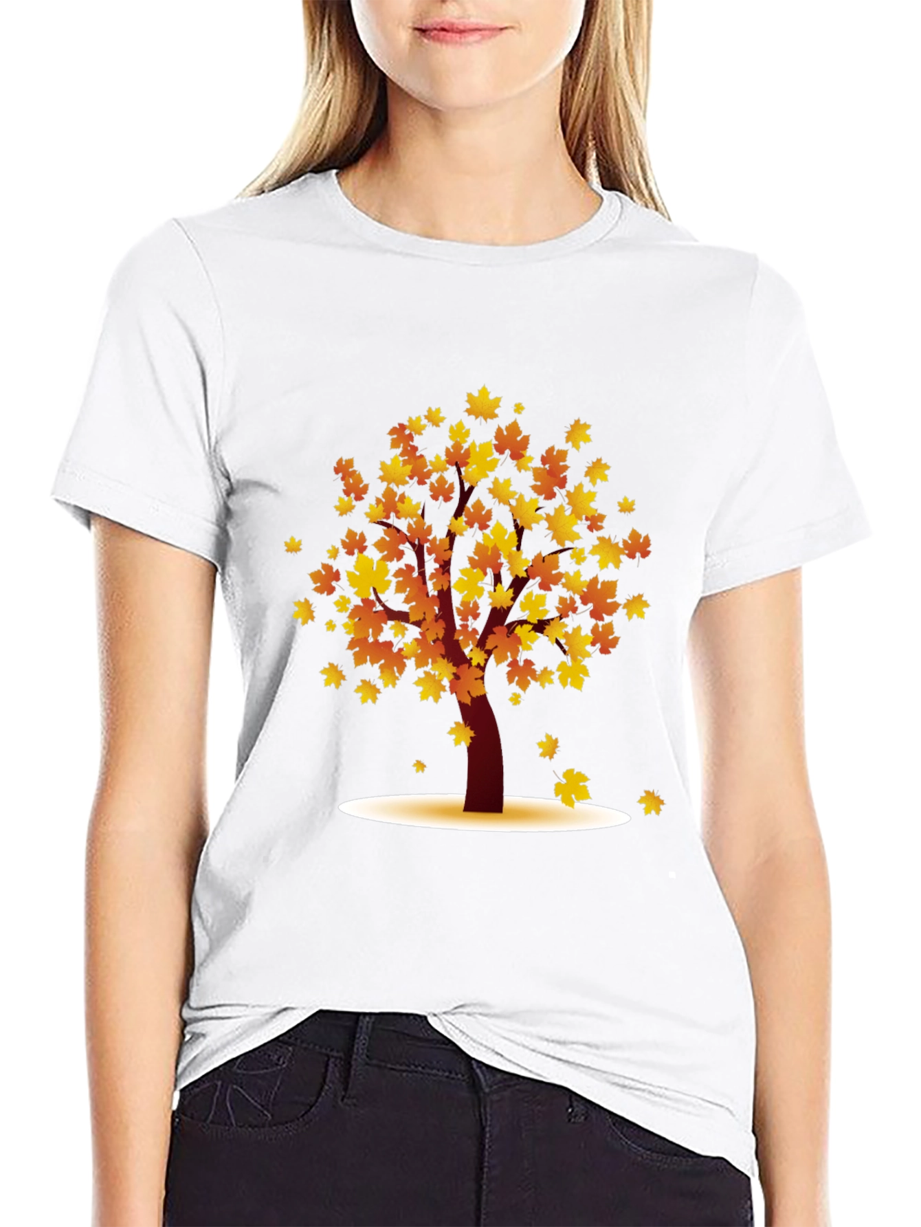 Autumn Tree Graphic T-Shirt - Stylish Fall Design