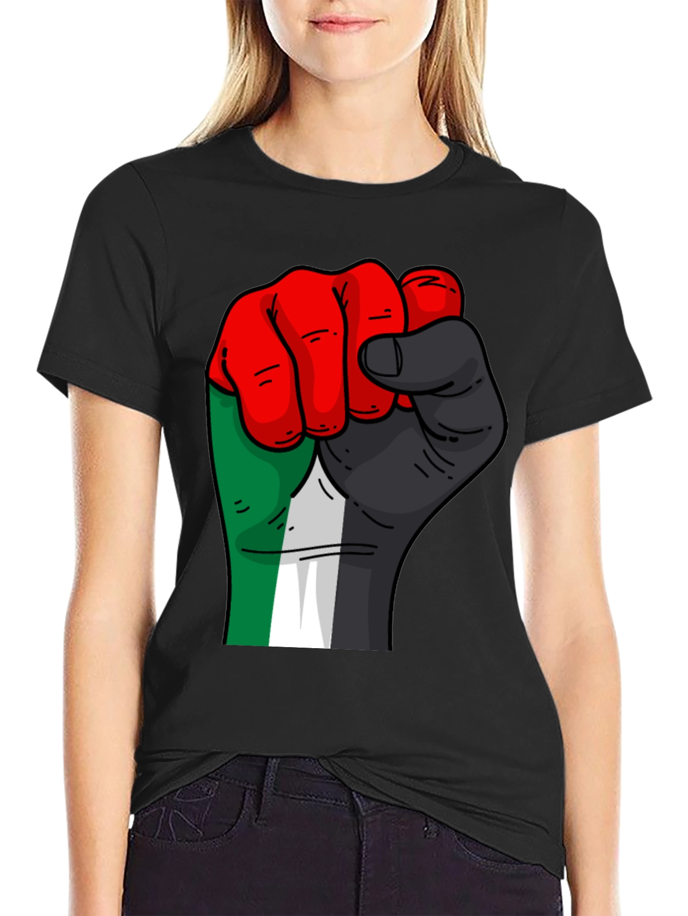 Fist Graphic Black T-Shirt - Solidarity Style