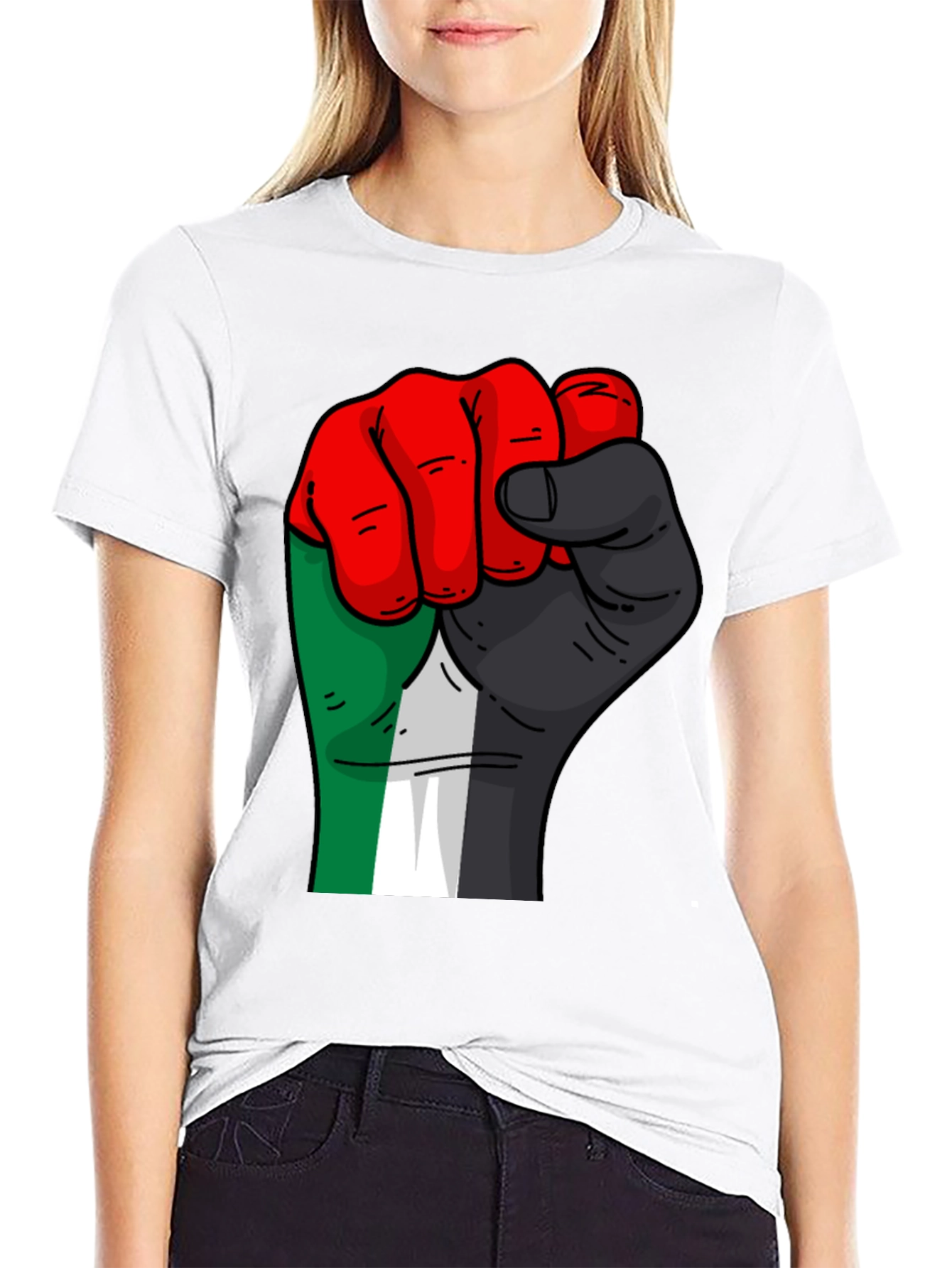 Fist Graphic Black T-Shirt - Solidarity Style