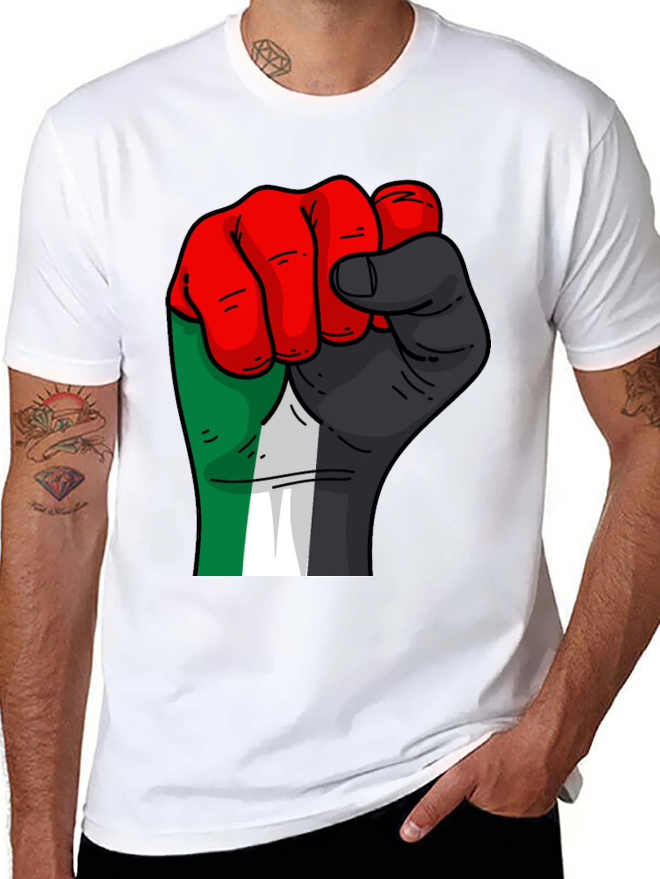 Fist Graphic Black T-Shirt - Solidarity Style