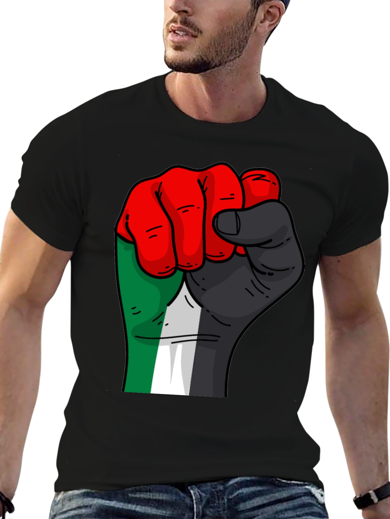 Fist Graphic Black T-Shirt - Solidarity Style