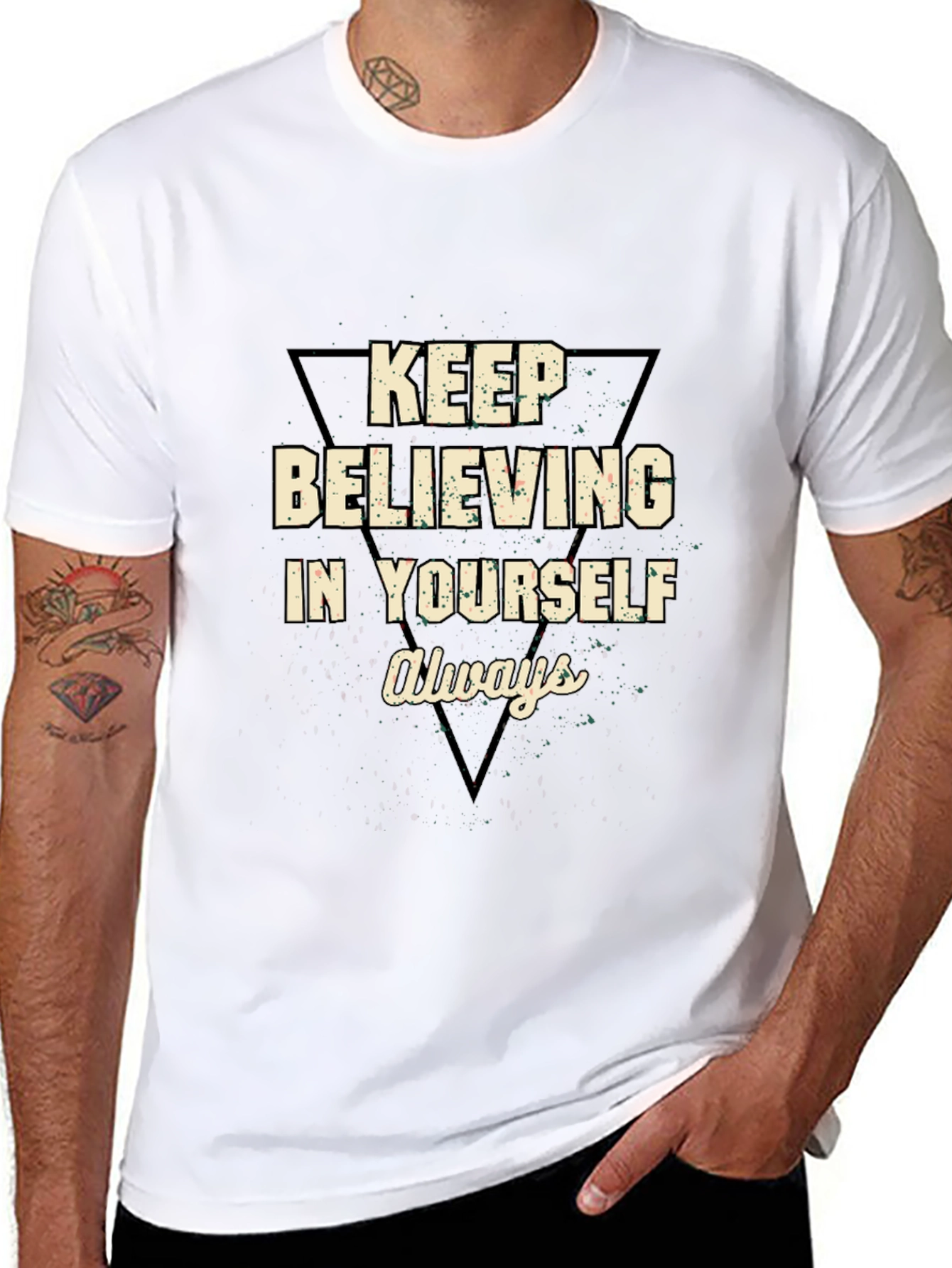 Motivational Black T-Shirt - Believe in Yourself