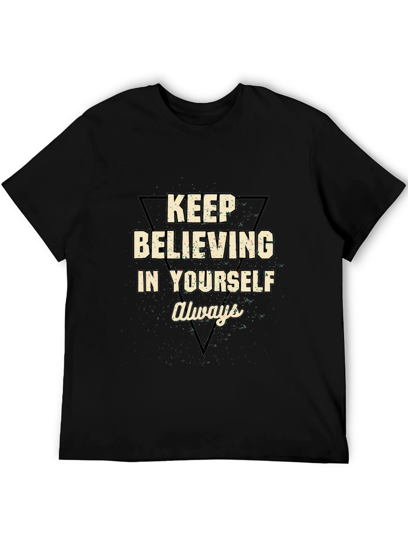 Motivational Black T-Shirt - Believe in Yourself