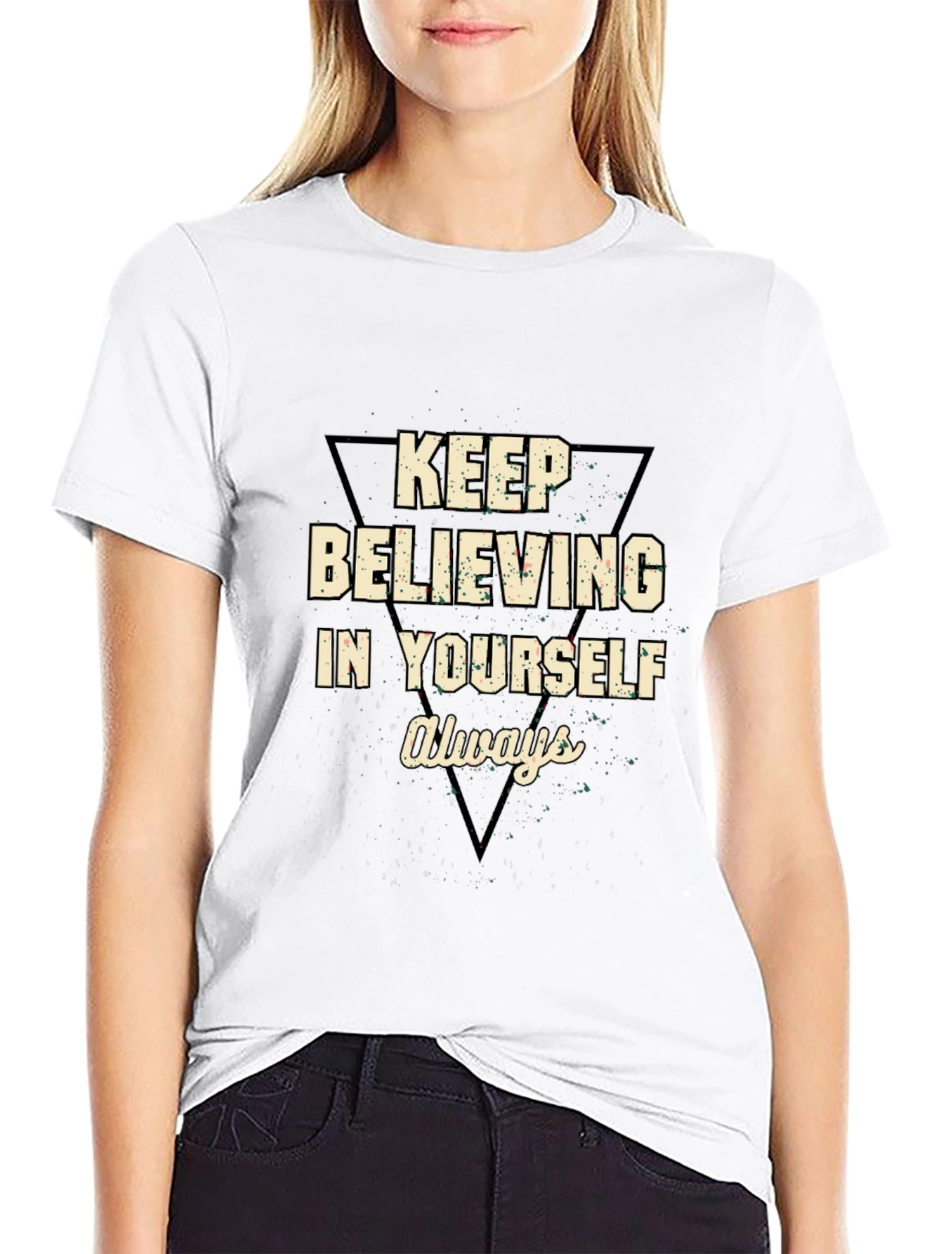 Motivational Black T-Shirt - Believe in Yourself