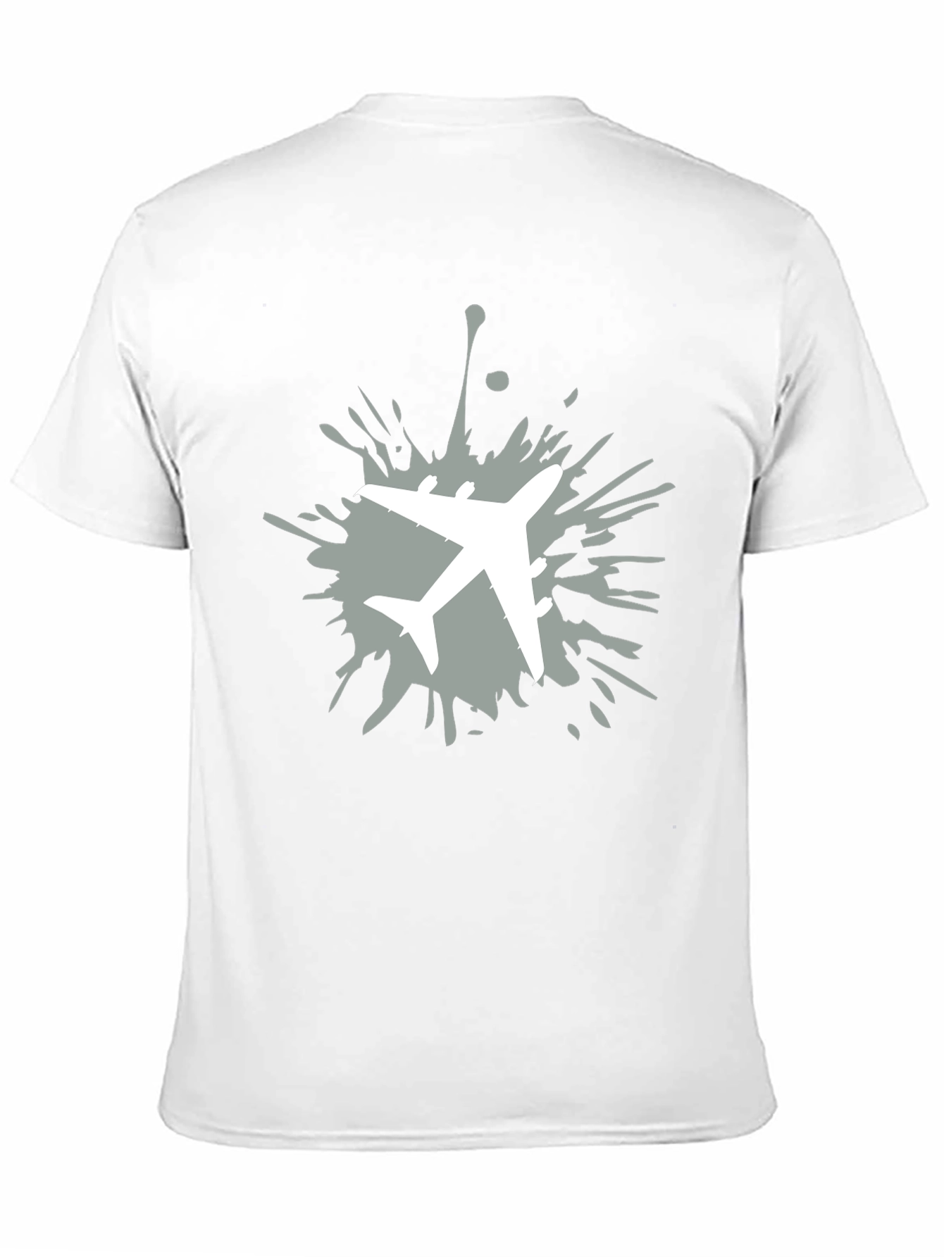 Airplane Splatter Graphic T-Shirt