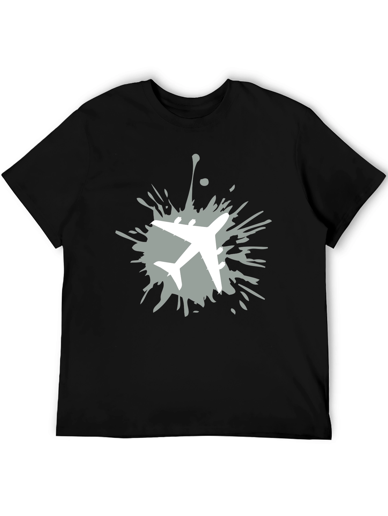 Airplane Splatter Graphic T-Shirt