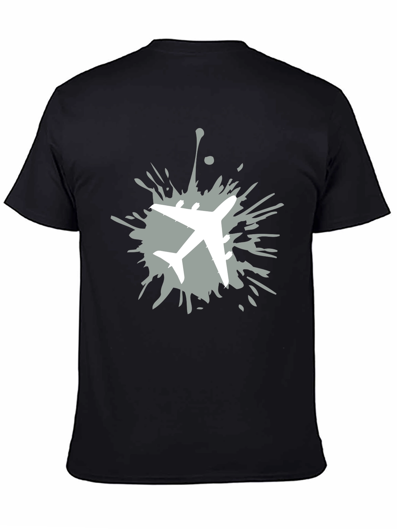 Airplane Splatter Graphic T-Shirt