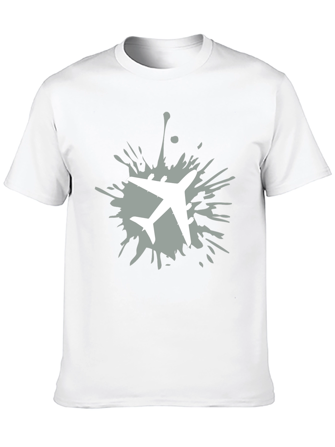 Airplane Splatter Graphic T-Shirt