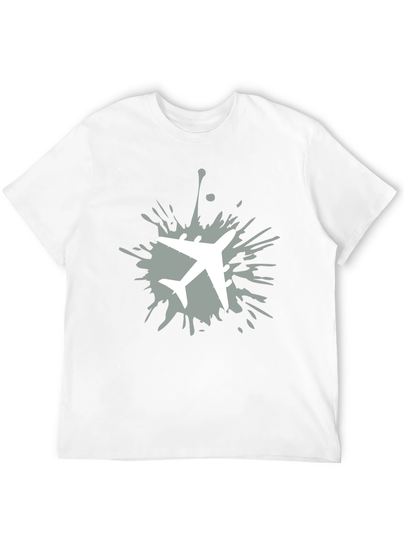 Airplane Splatter Graphic T-Shirt