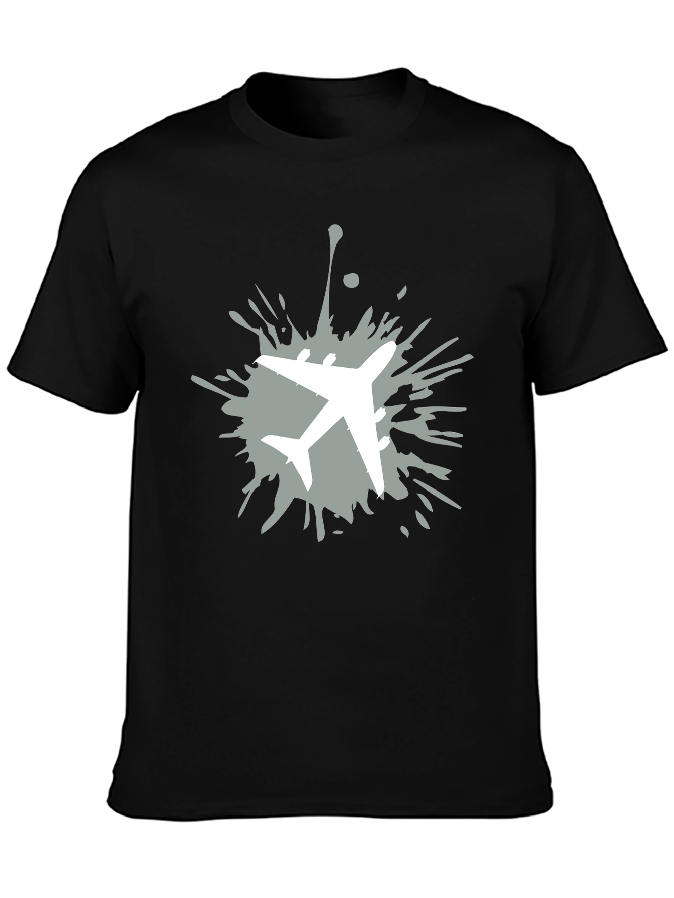Airplane Splatter Graphic T-Shirt