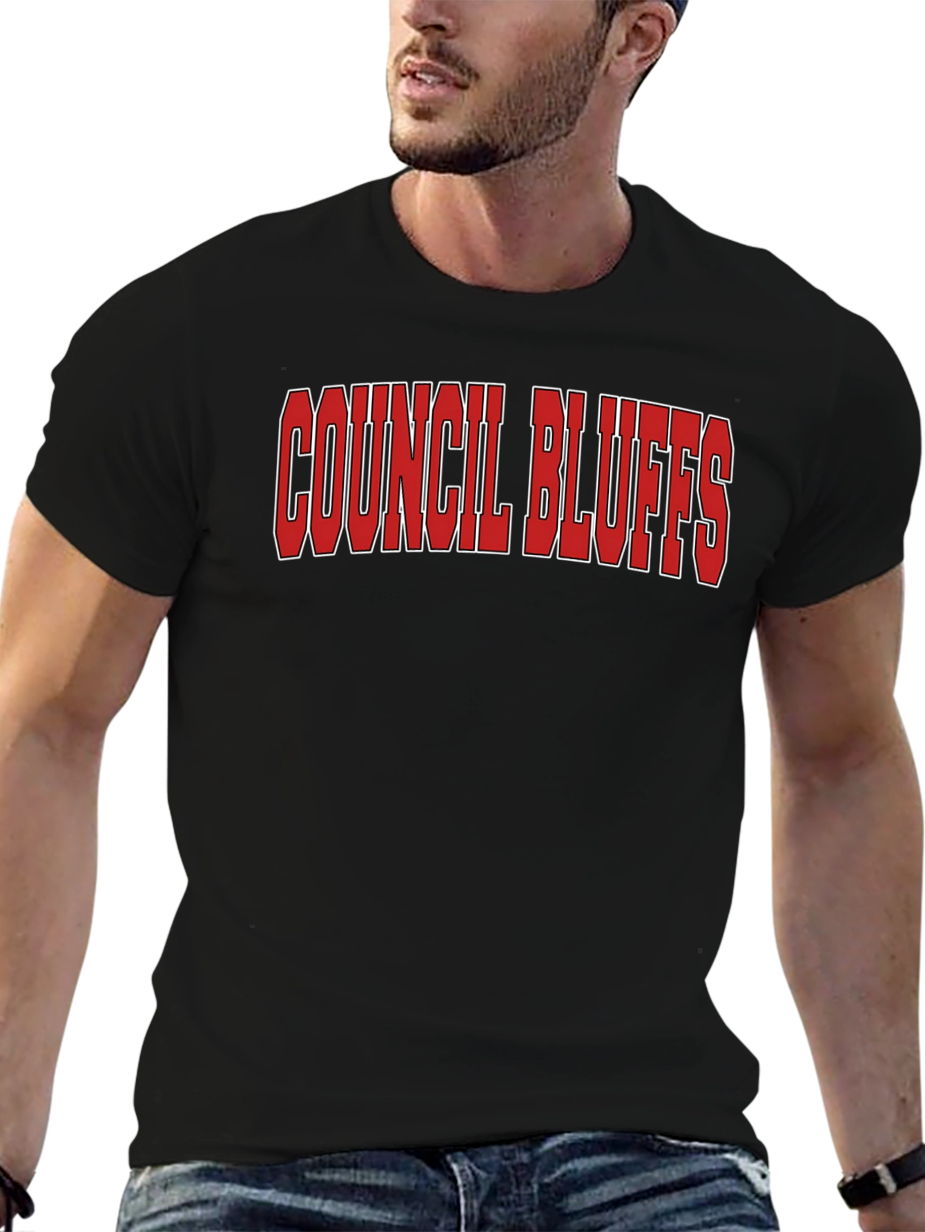 Council Bluffs Graphic T-Shirt - Black
