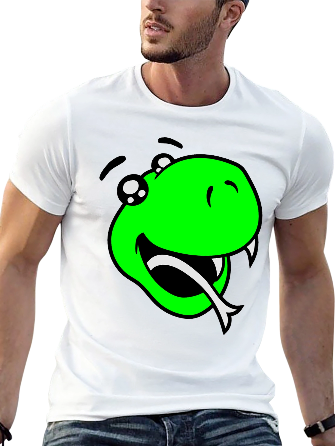 Snake Graphic T-Shirt - Mens Black Tee