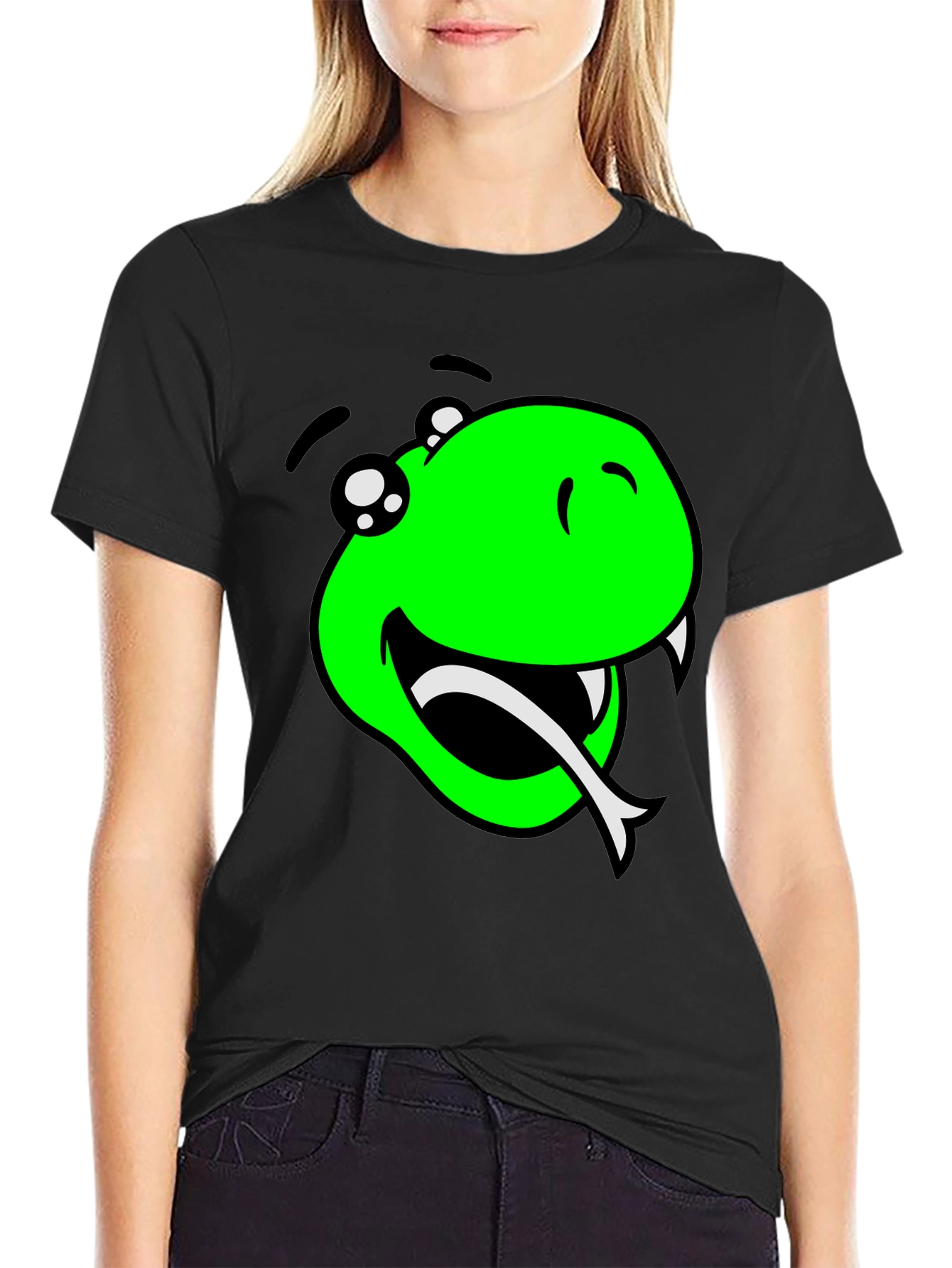 Snake Graphic T-Shirt - Mens Black Tee