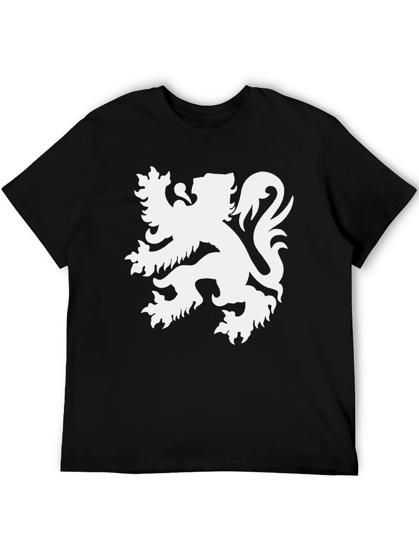 Heraldic Lion Graphic Tee - Mens Black T-Shirt