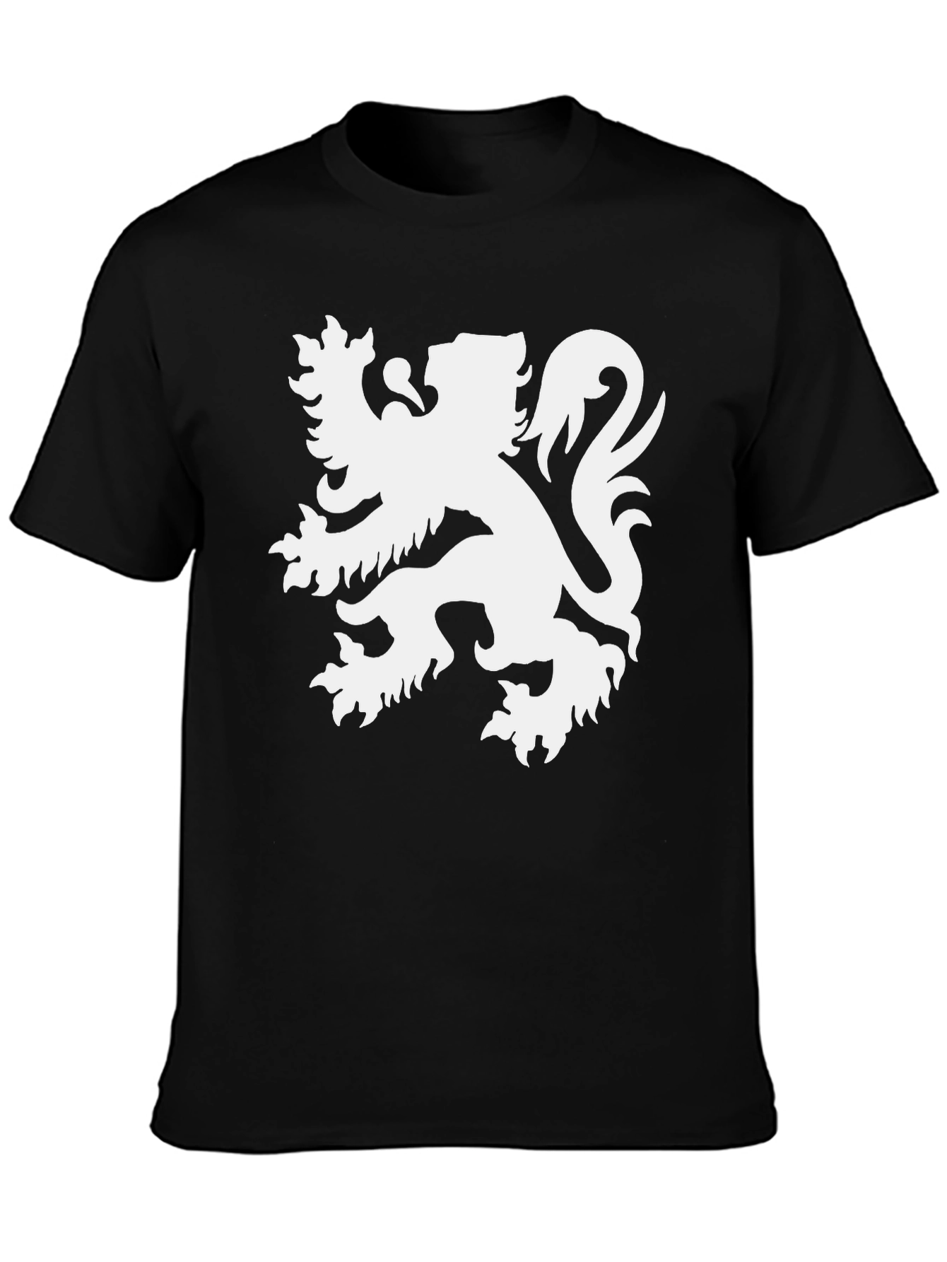 Heraldic Lion Graphic Tee - Mens Black T-Shirt